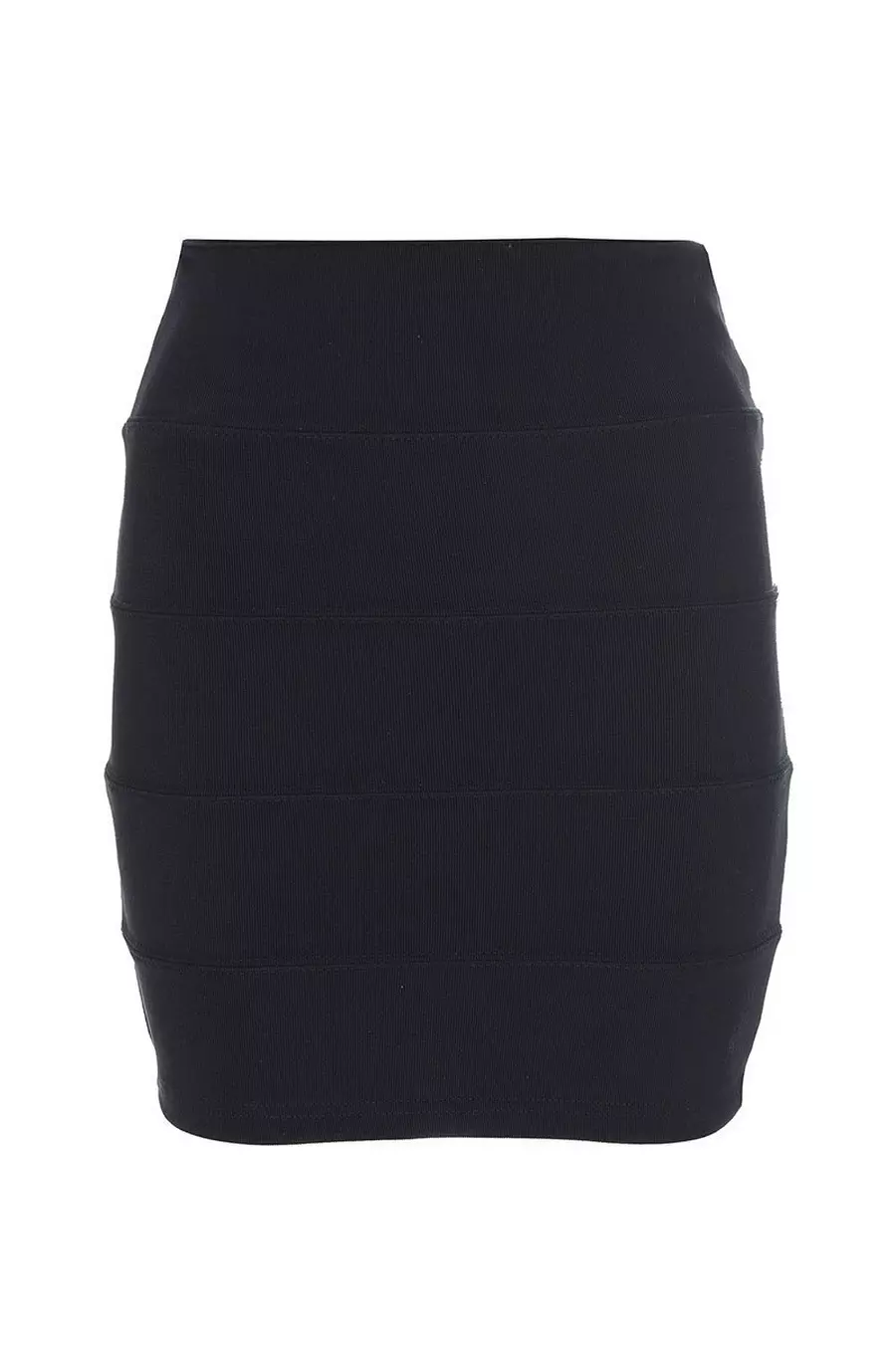 Black bodycon skirt with zip best sale