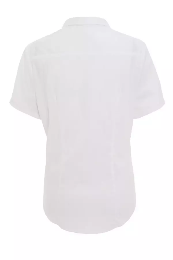 White Button Short Sleeve Shirt
