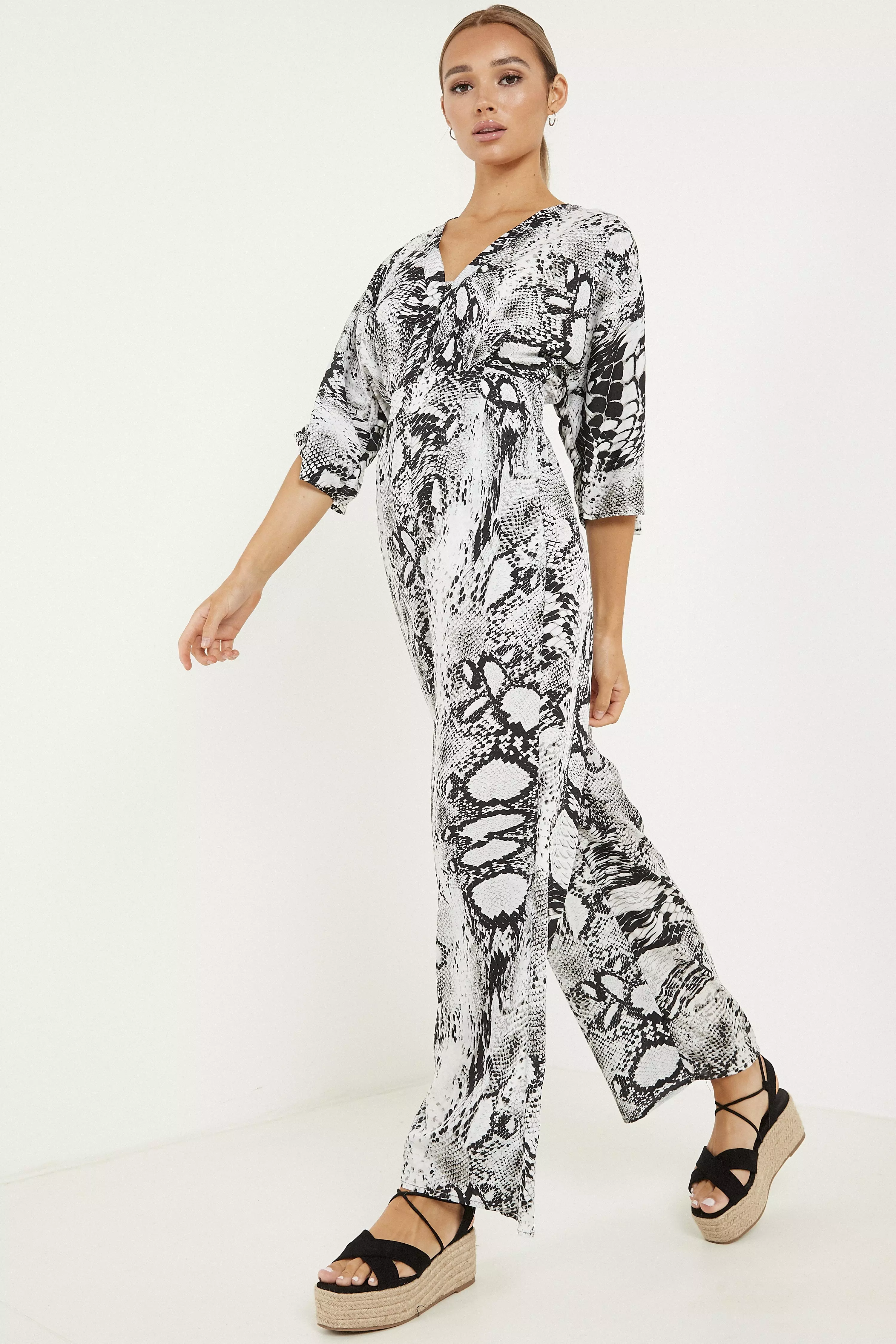 Grey snake sale print jumpsuit