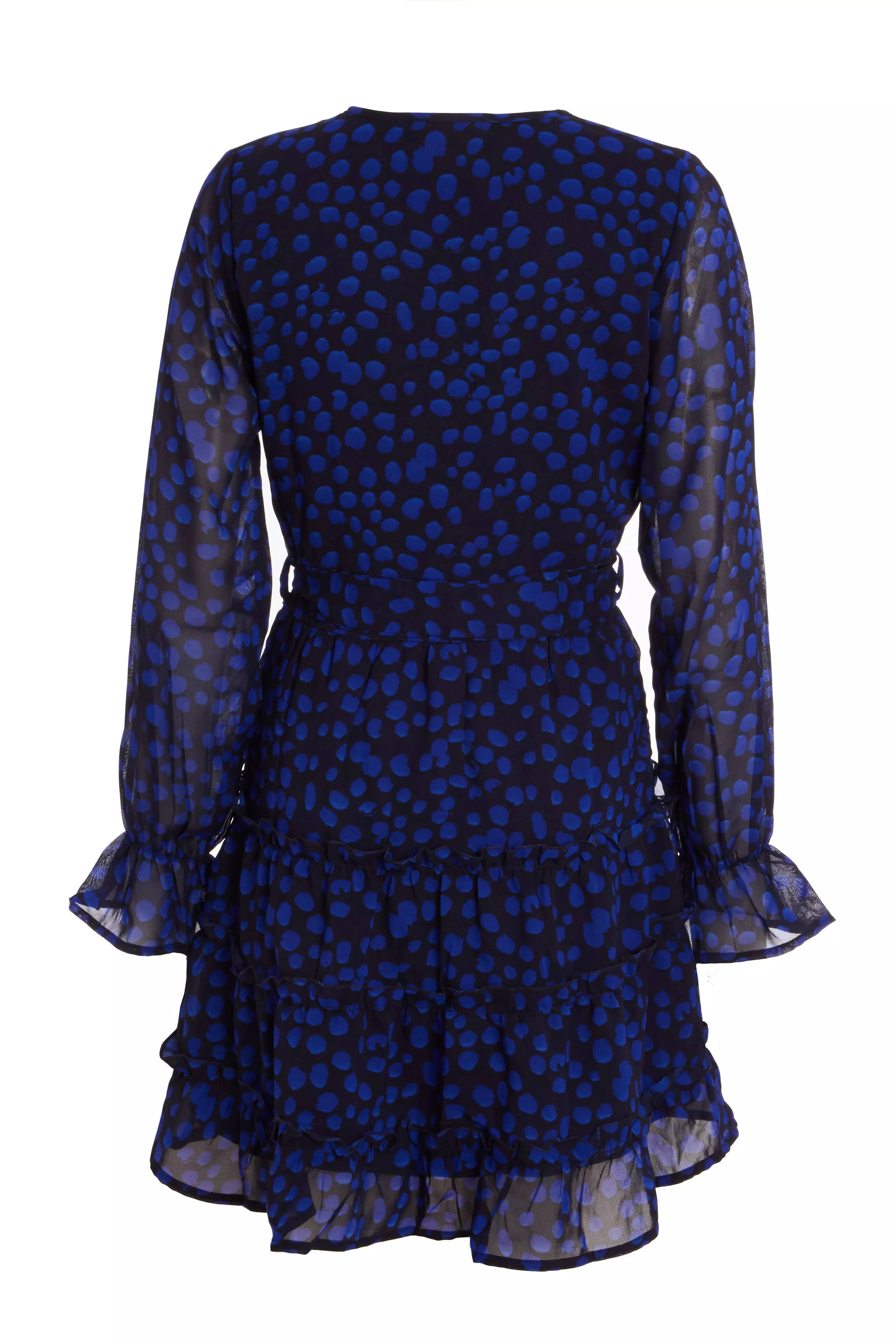 Navy Dalmatian Print Skater Dress