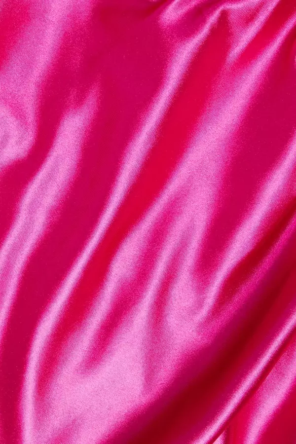 Pink Satin Bodycon Dress