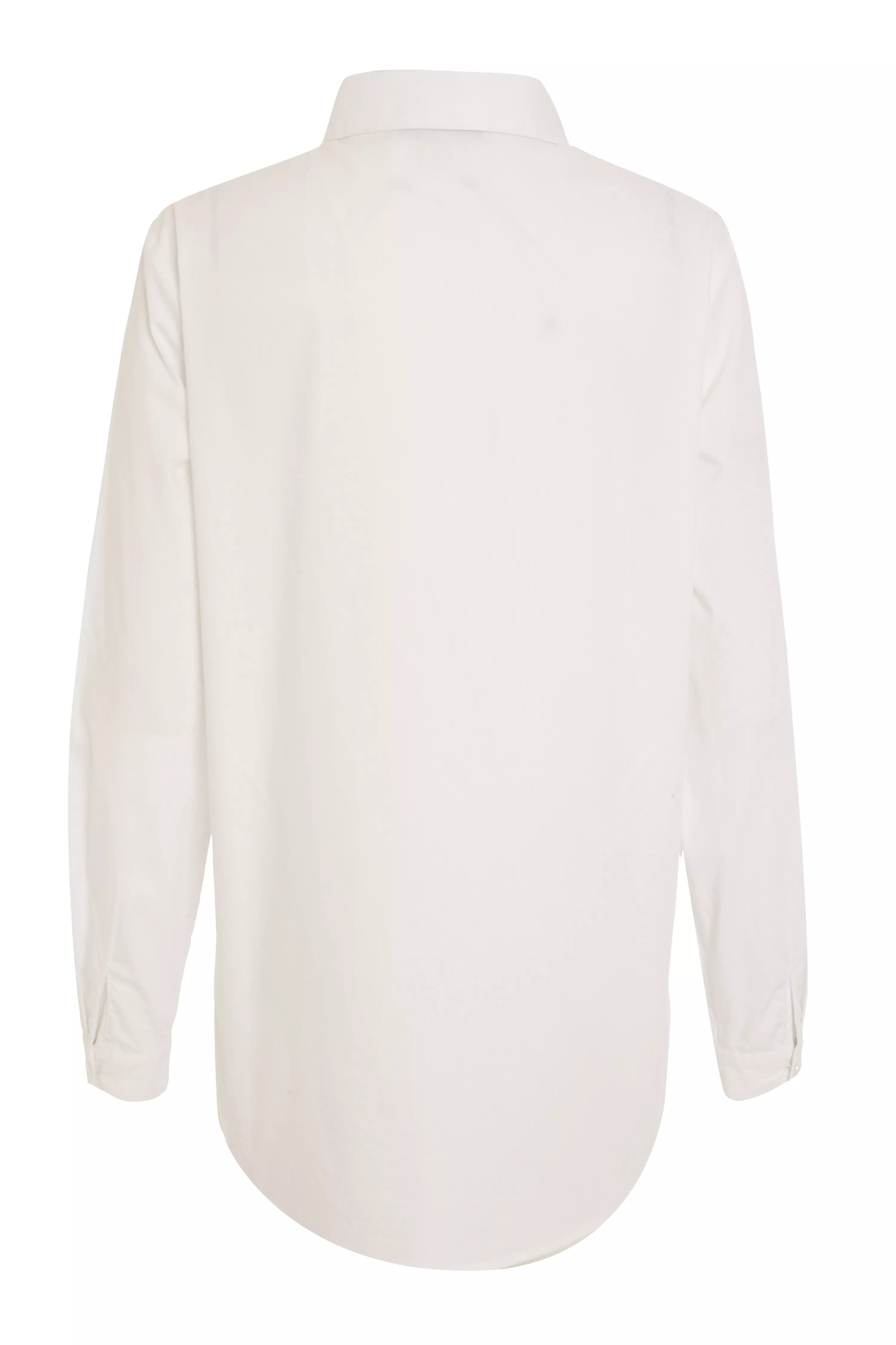 White Long Line Shirt