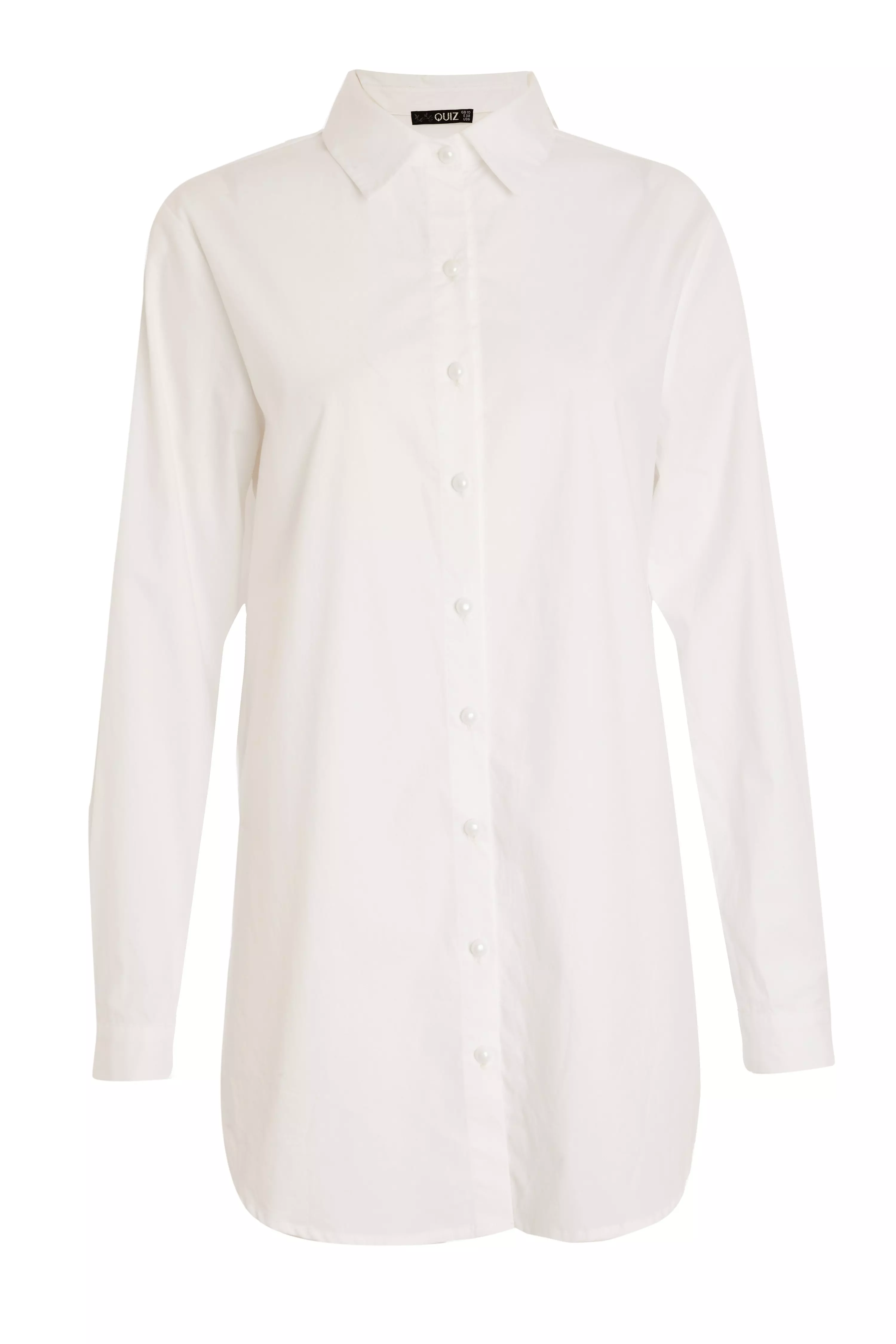 White Long Line Shirt