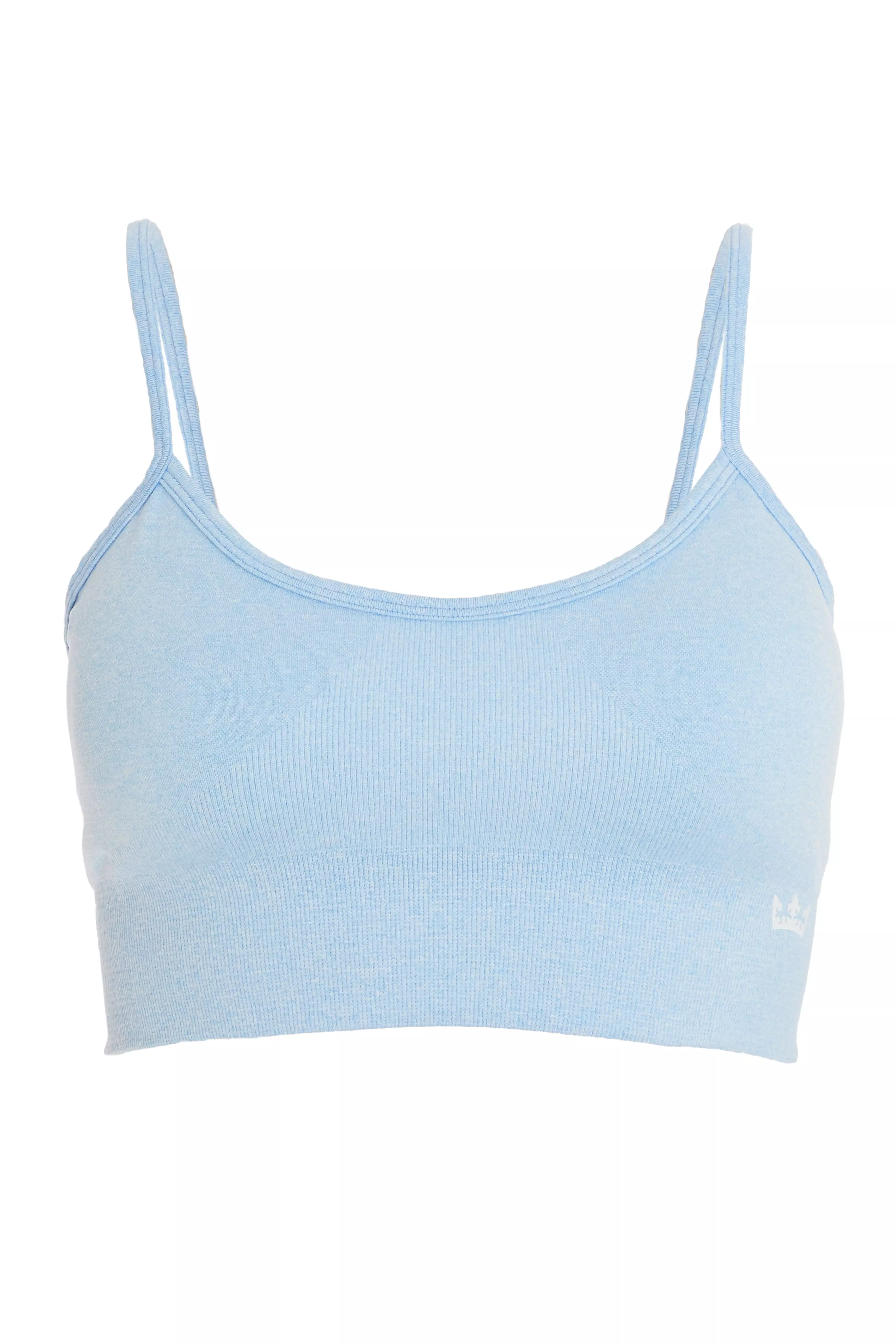 Blue Seamless Sports Bra