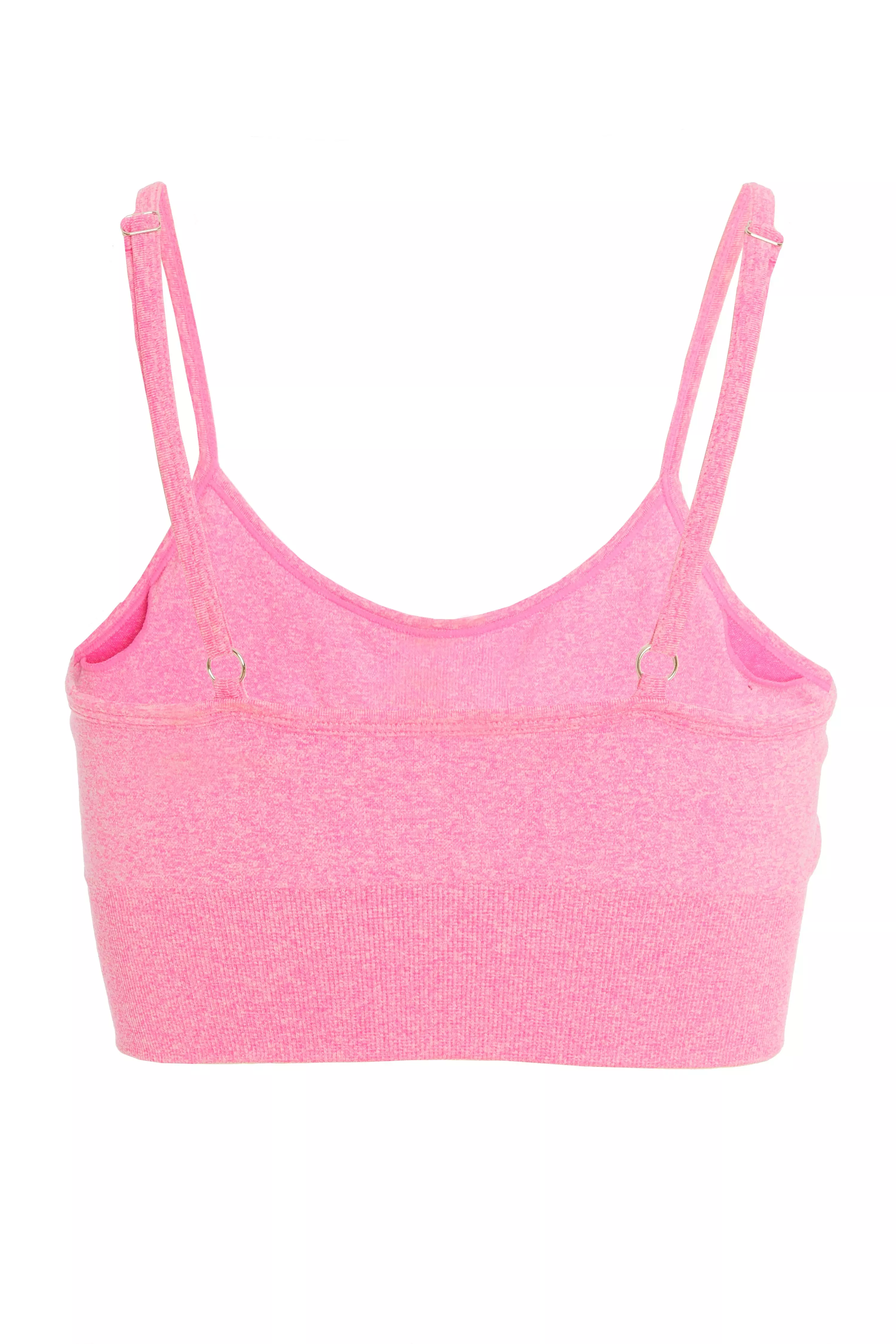 Pink Seamless Sports Bra