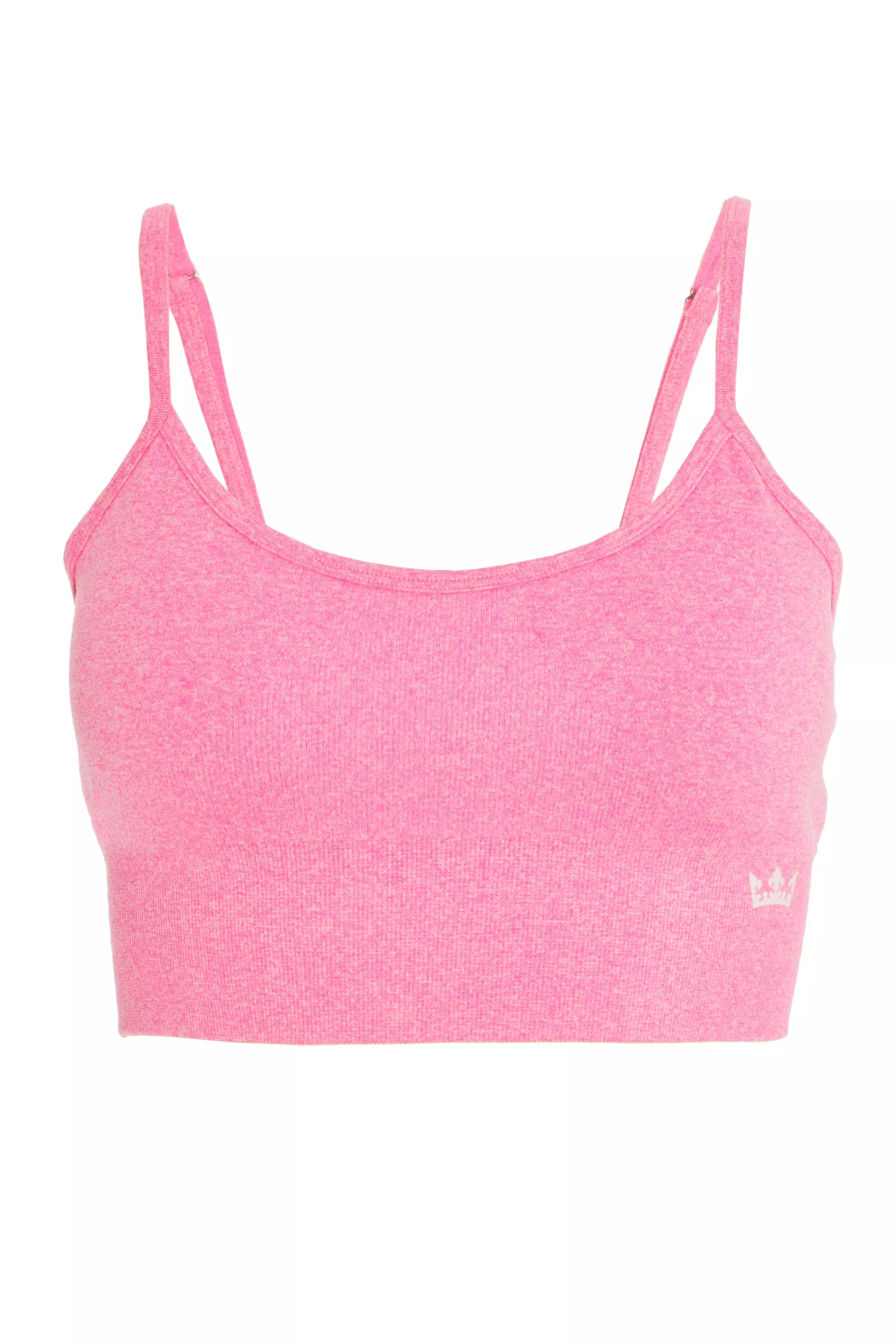 Pink Seamless Sports Bra