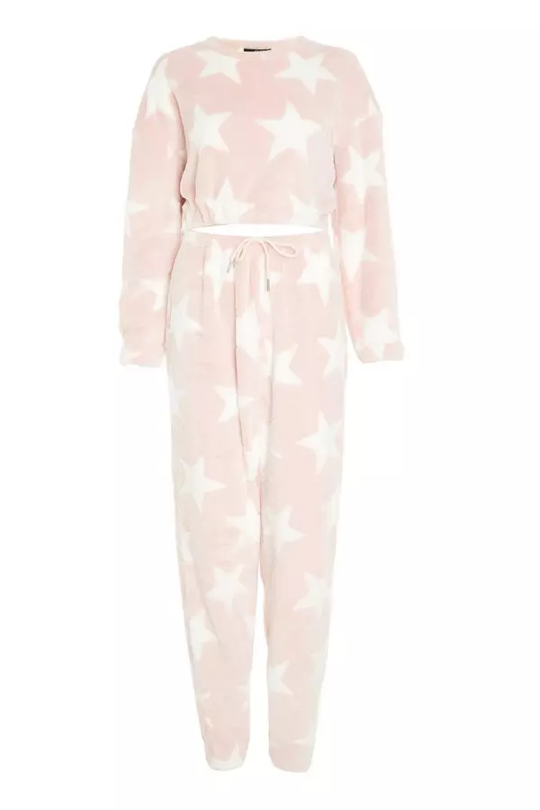 Pink Star Print Pyjama Set