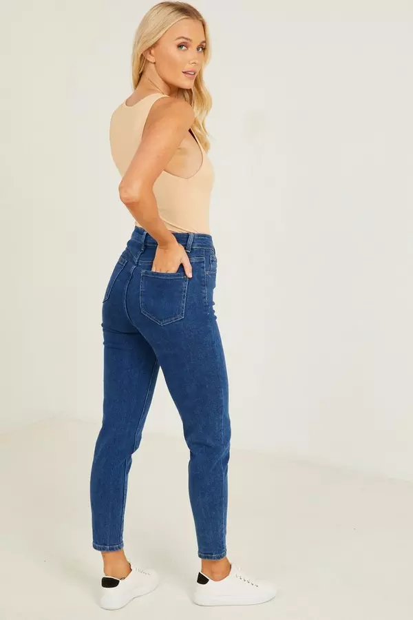 Blue Denim Mom Jeans