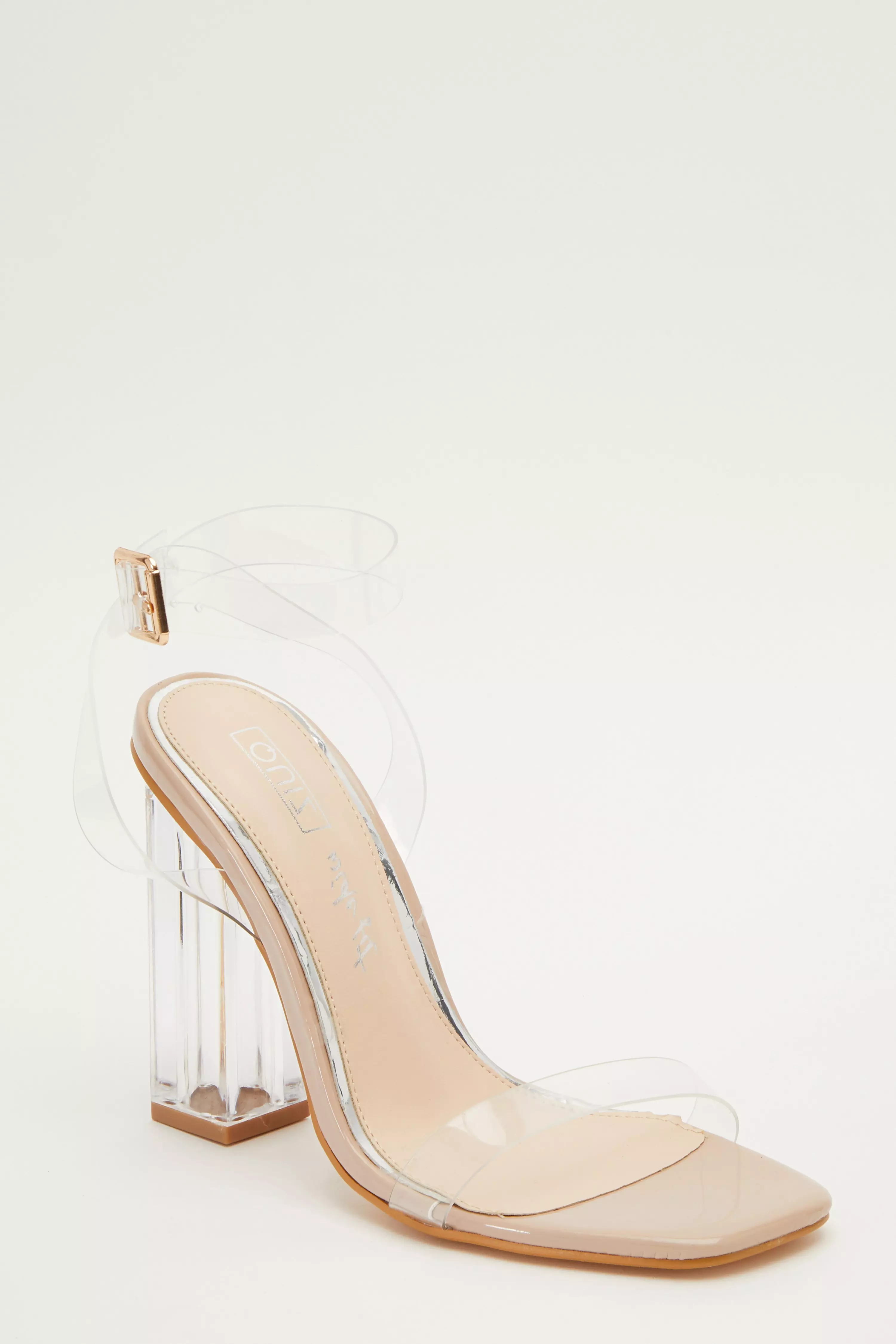 Square toe clear outlet heels