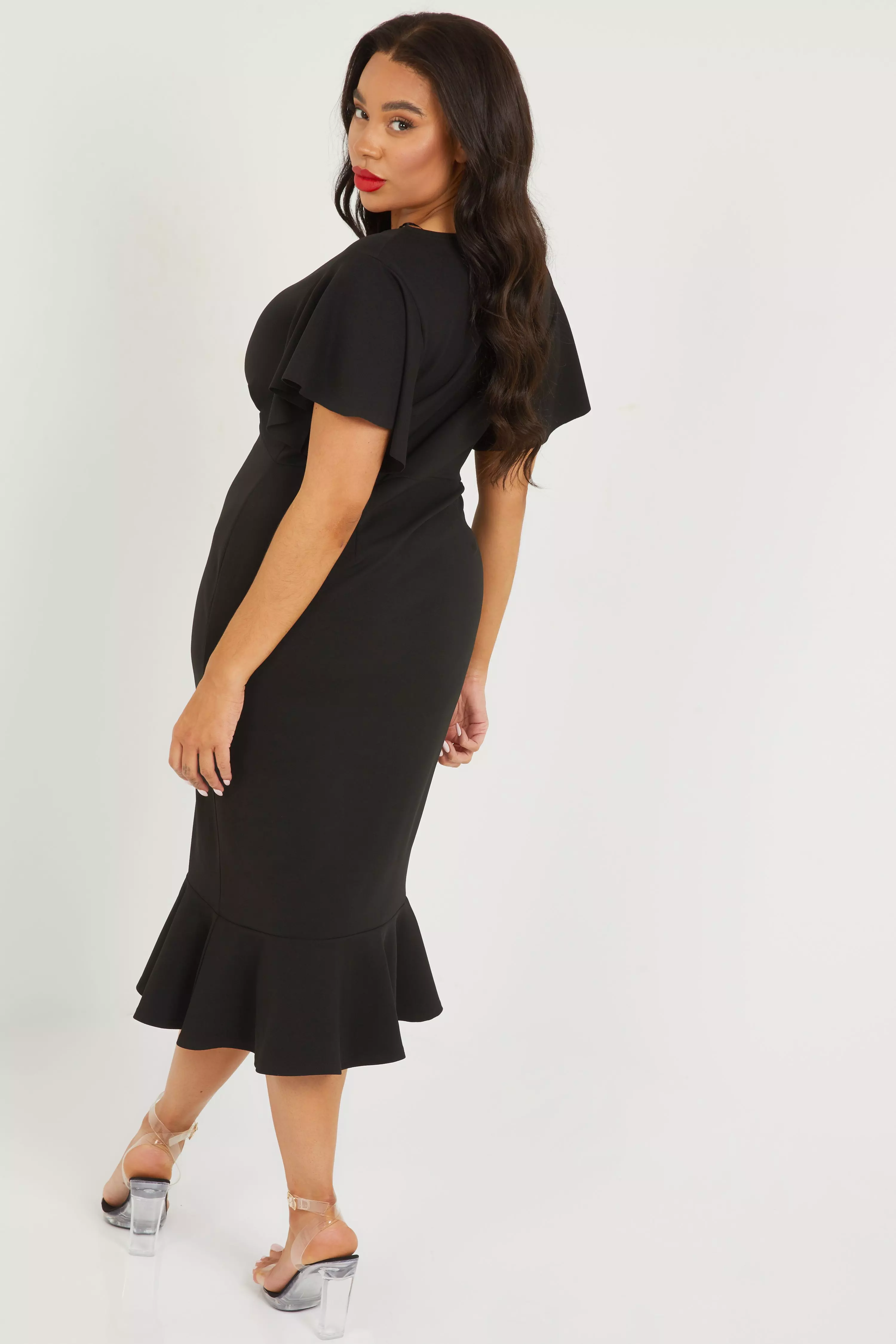 Frill best sale hem midi