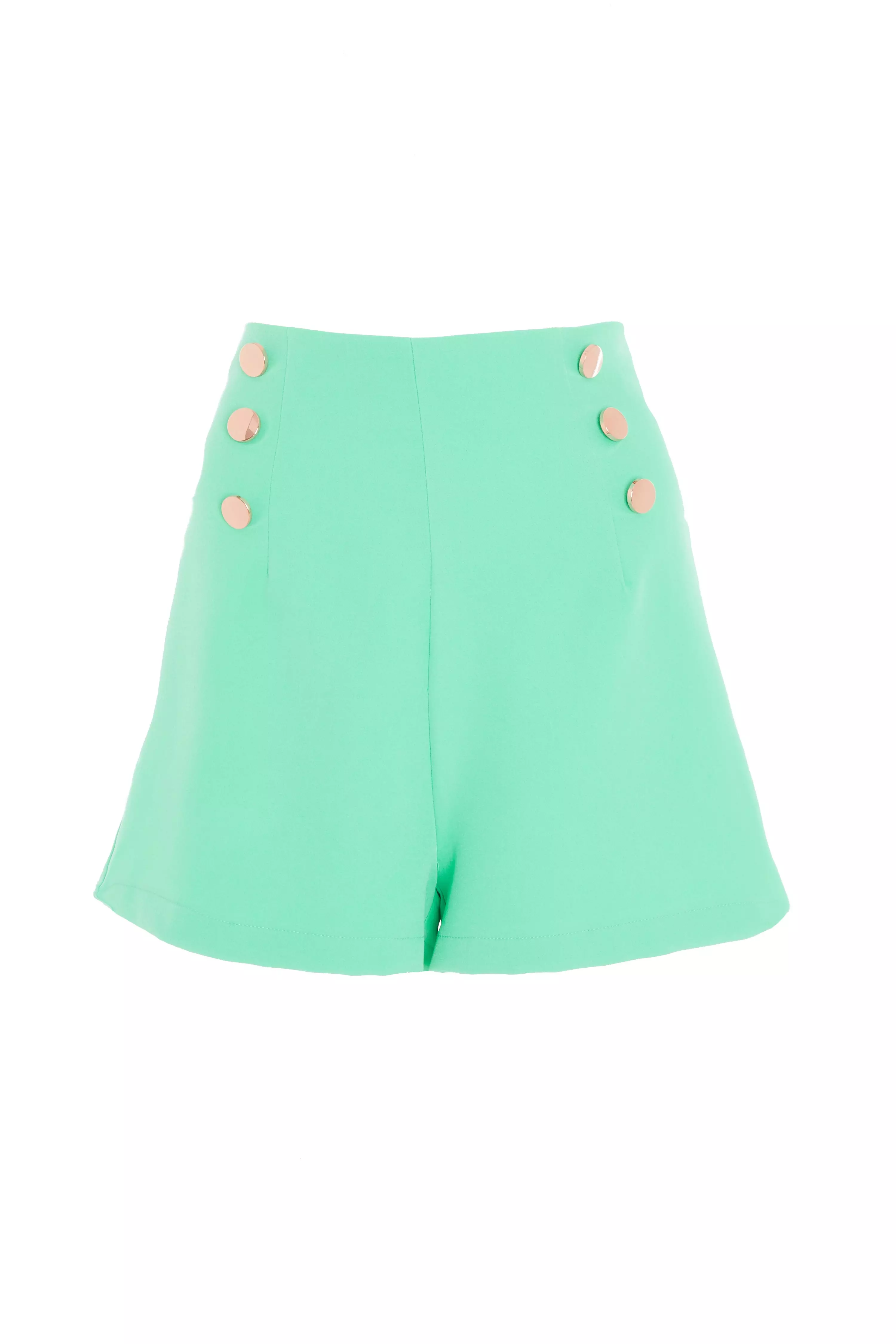 Mint High Waist Tailored Shorts