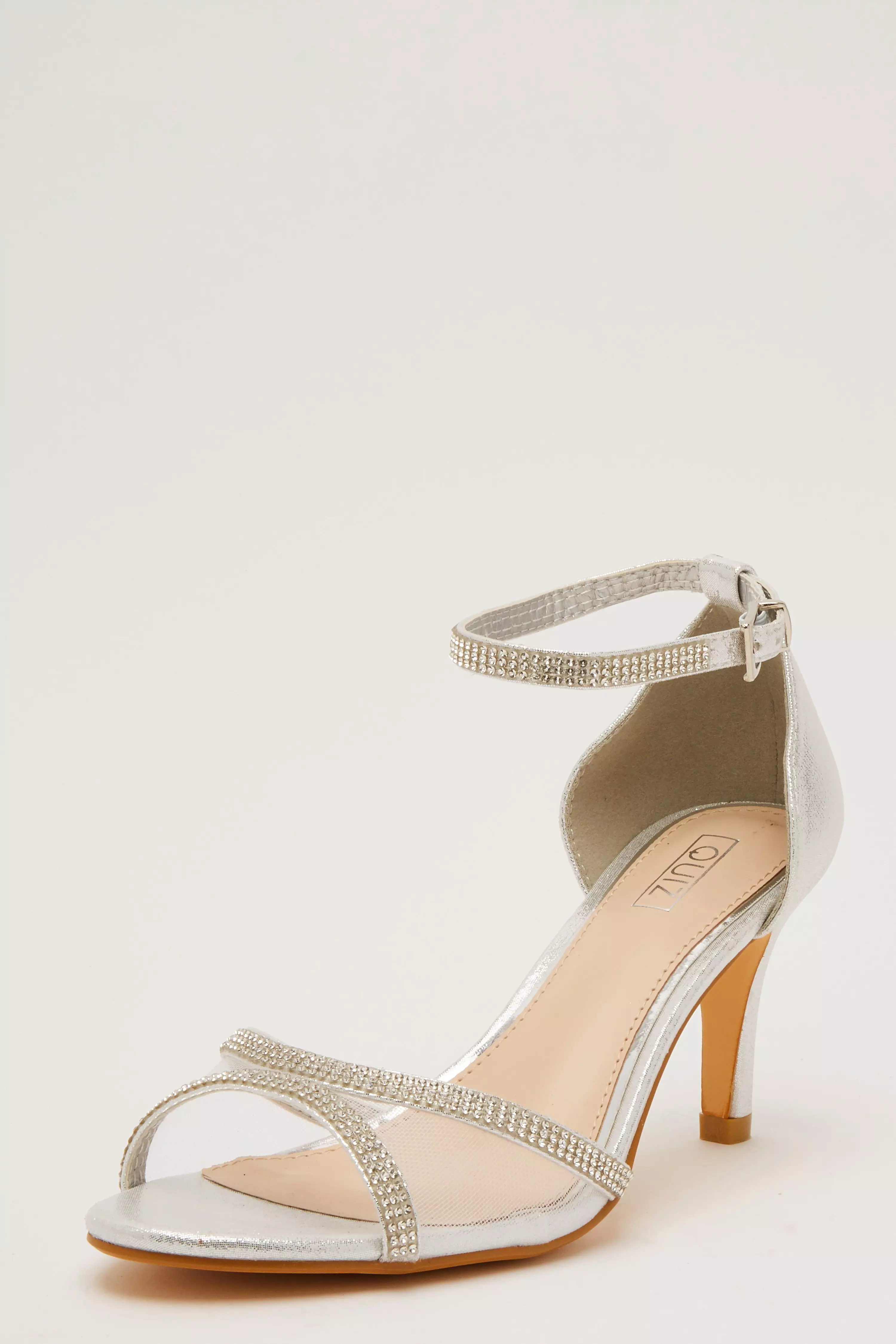 Silver on sale mesh heels