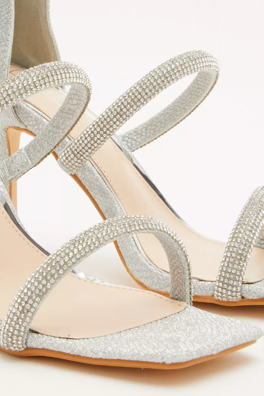 Pretty silver heels best sale