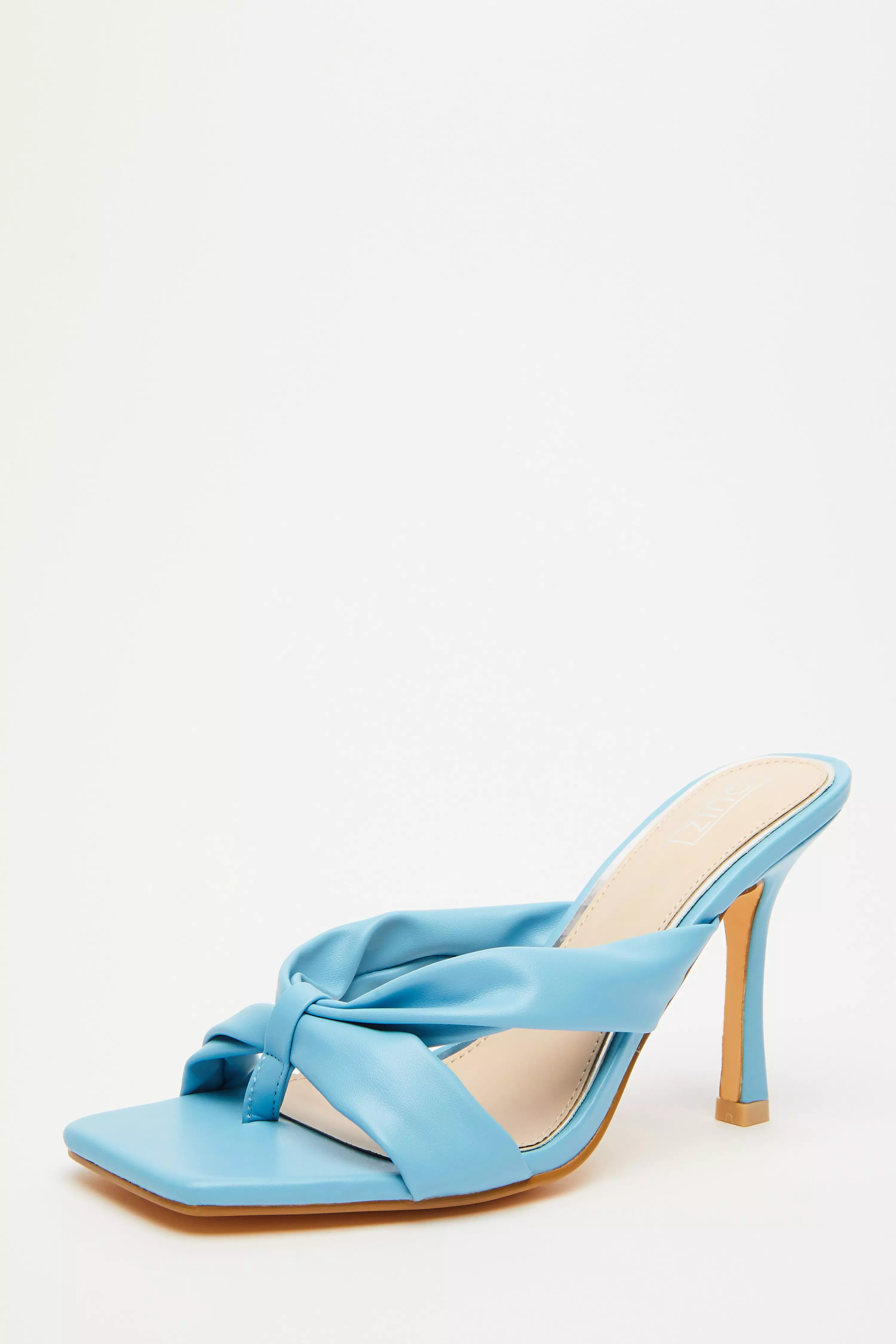 Blue Mule Heeled Sandals