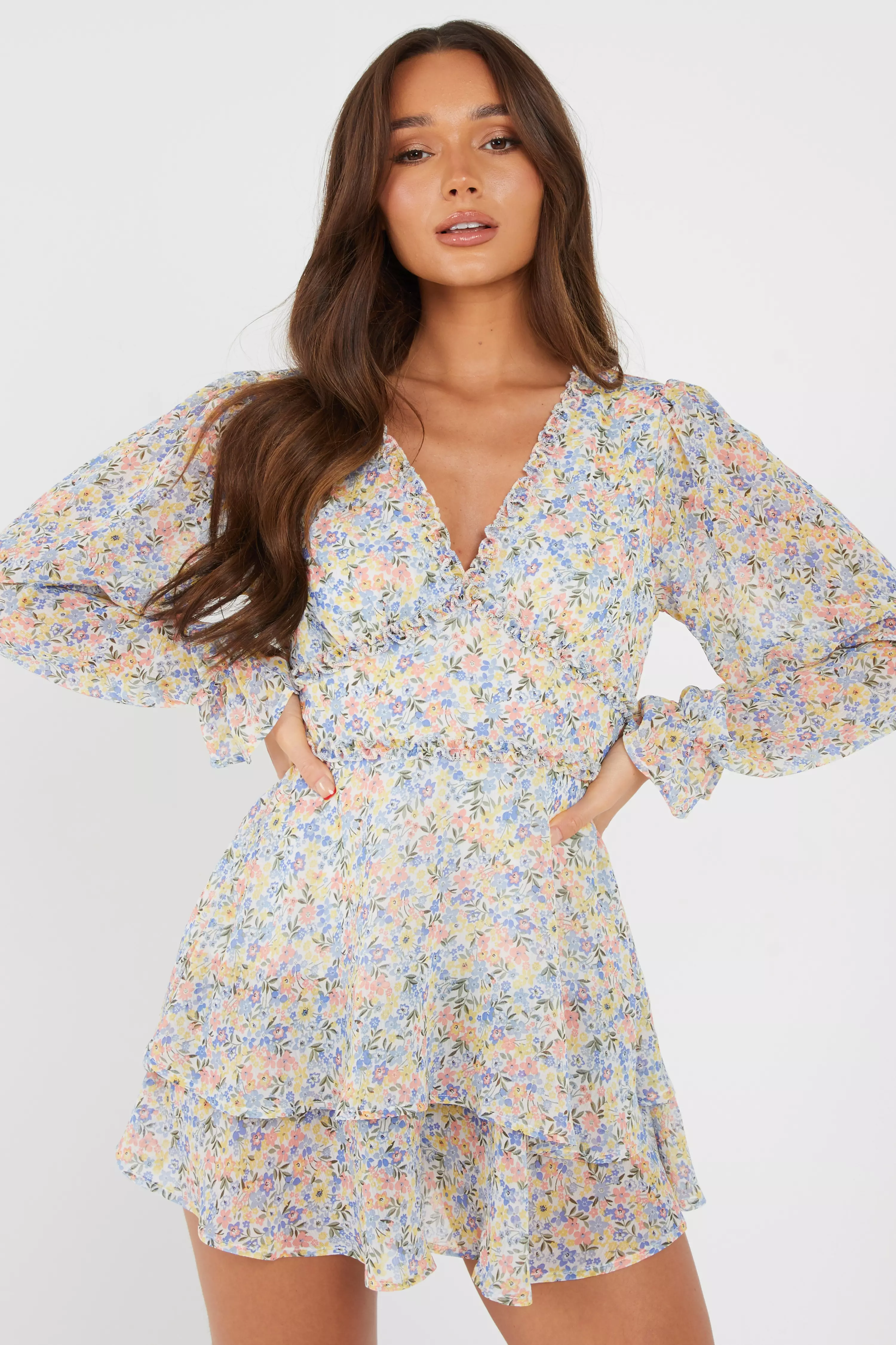 Floral 2024 chiffon playsuit