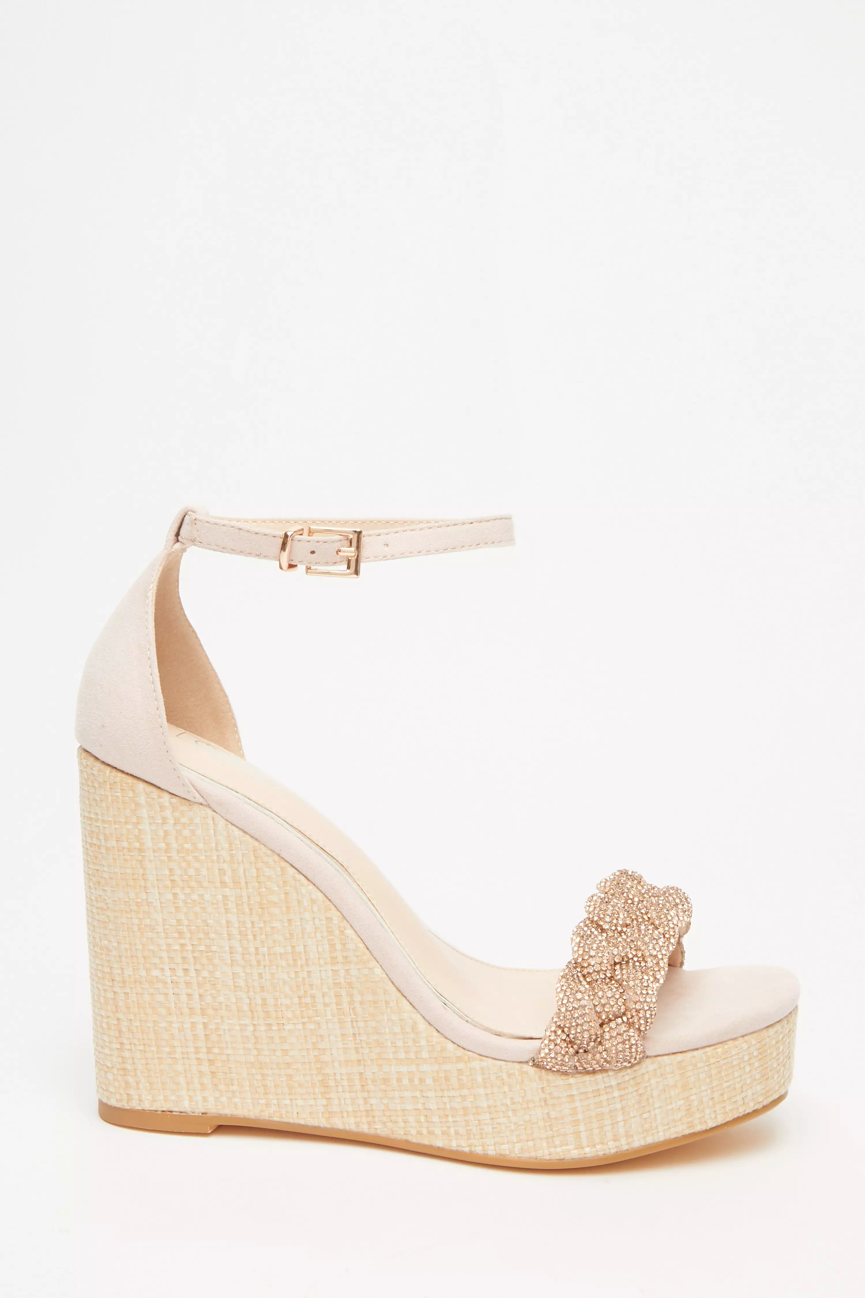 Blush pink shop wedges uk