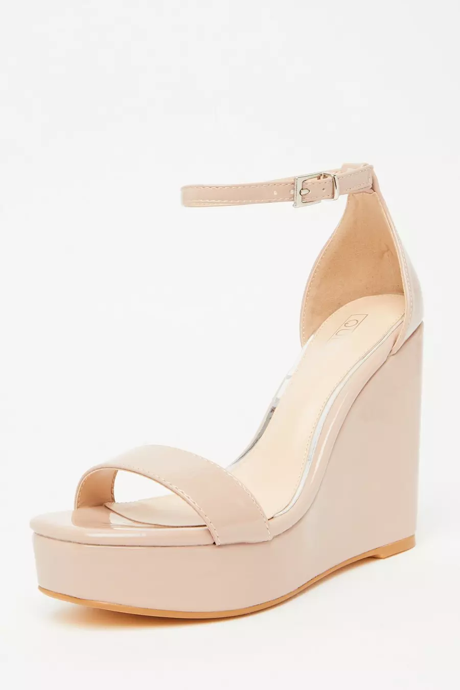 Nude Platform Wedges QUIZ Clothing