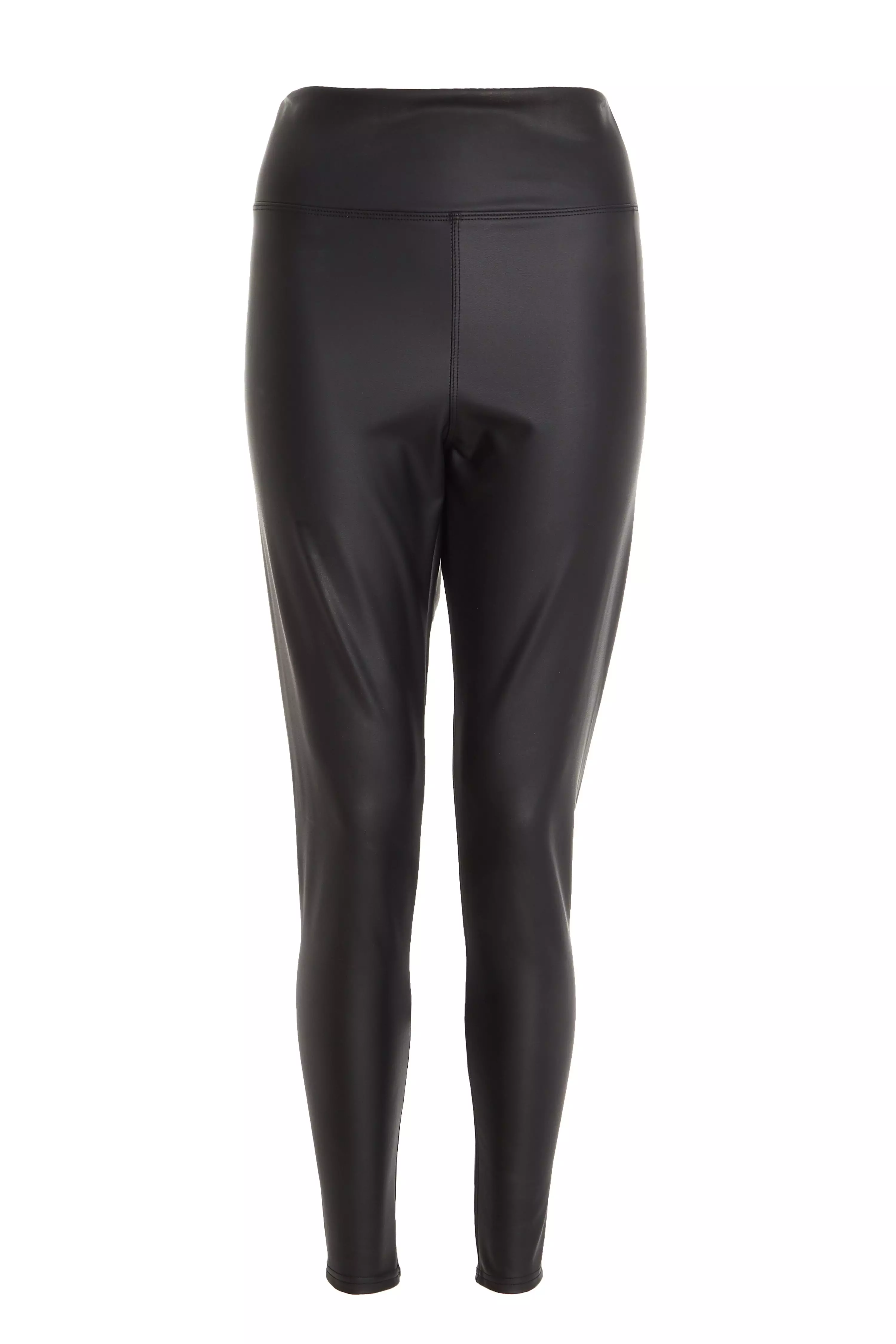 Black Faux Leather Leggings<!-- --> - <!-- -->QUIZ Clothing