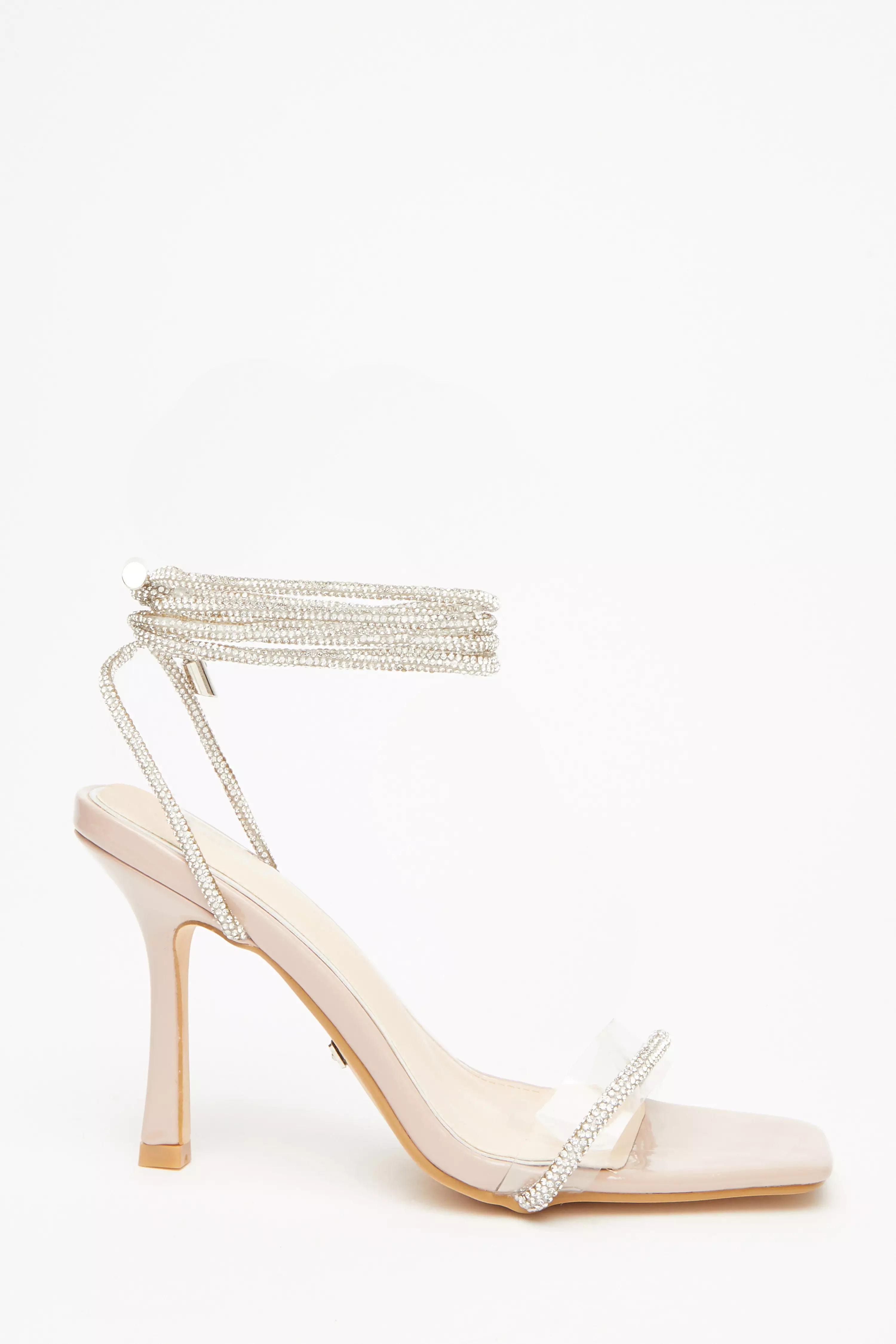 Diamante lace hot sale up heels