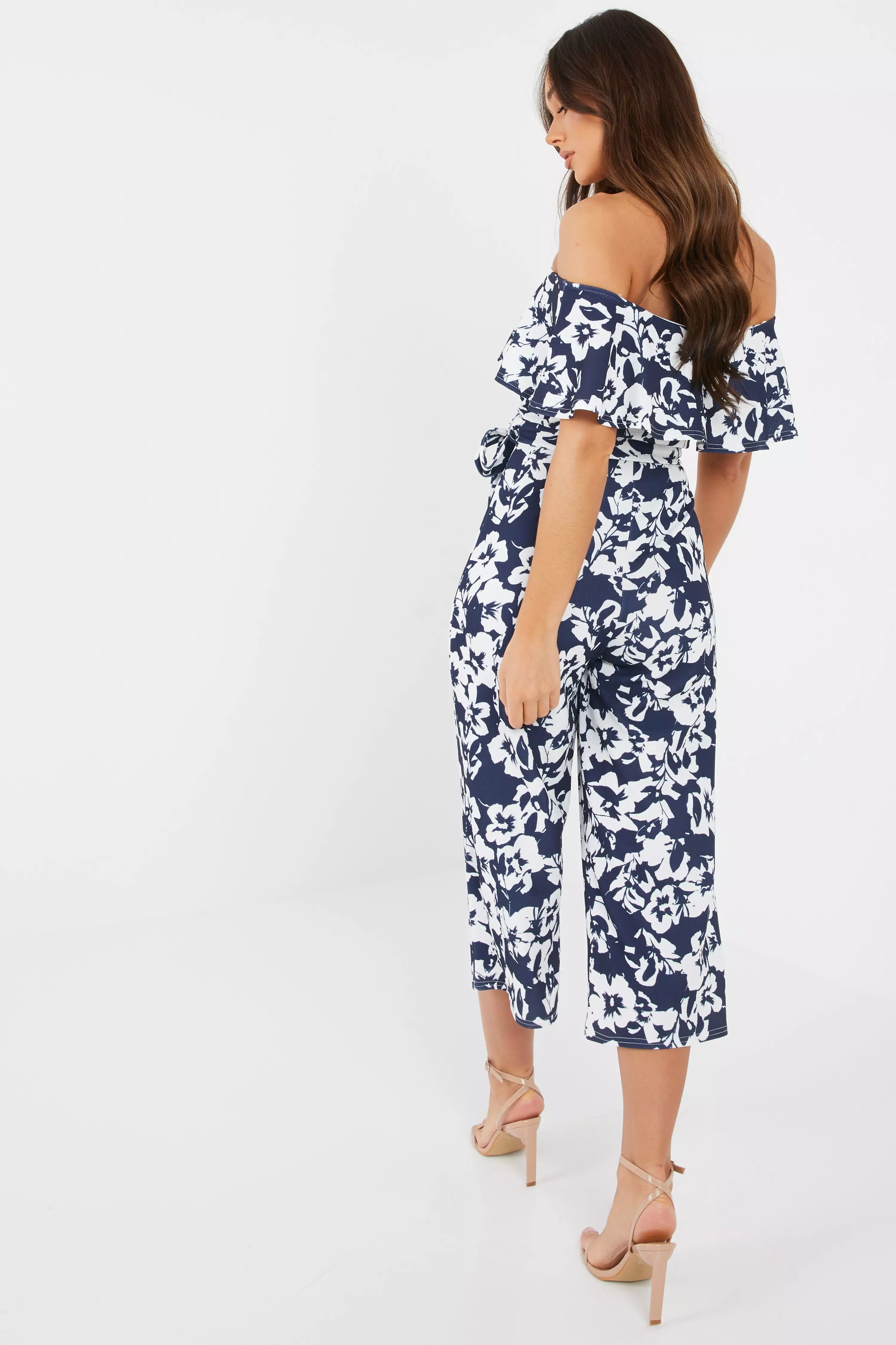 Quiz blue cheap floral jumpsuit