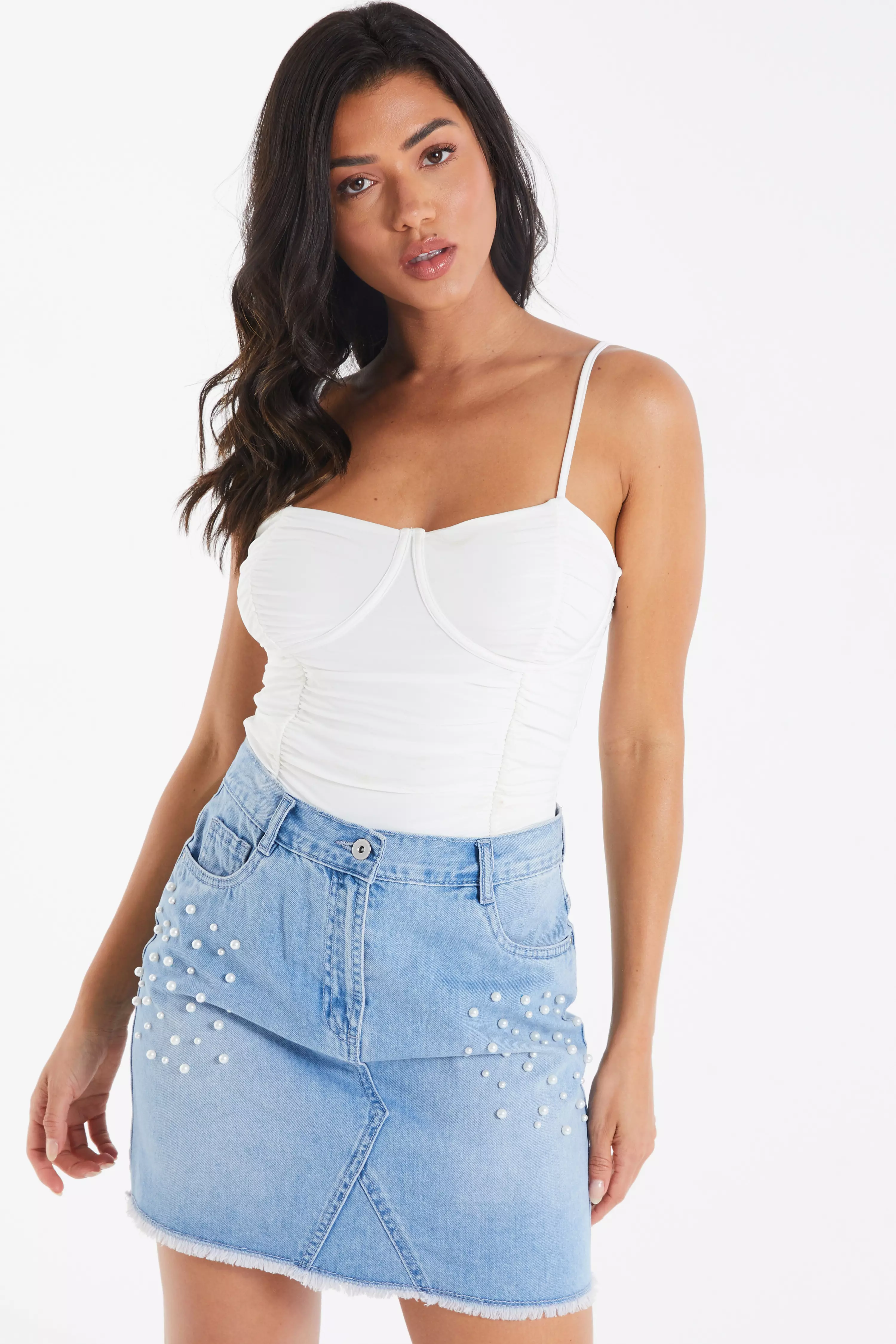 Denim mini shop skirt quiz