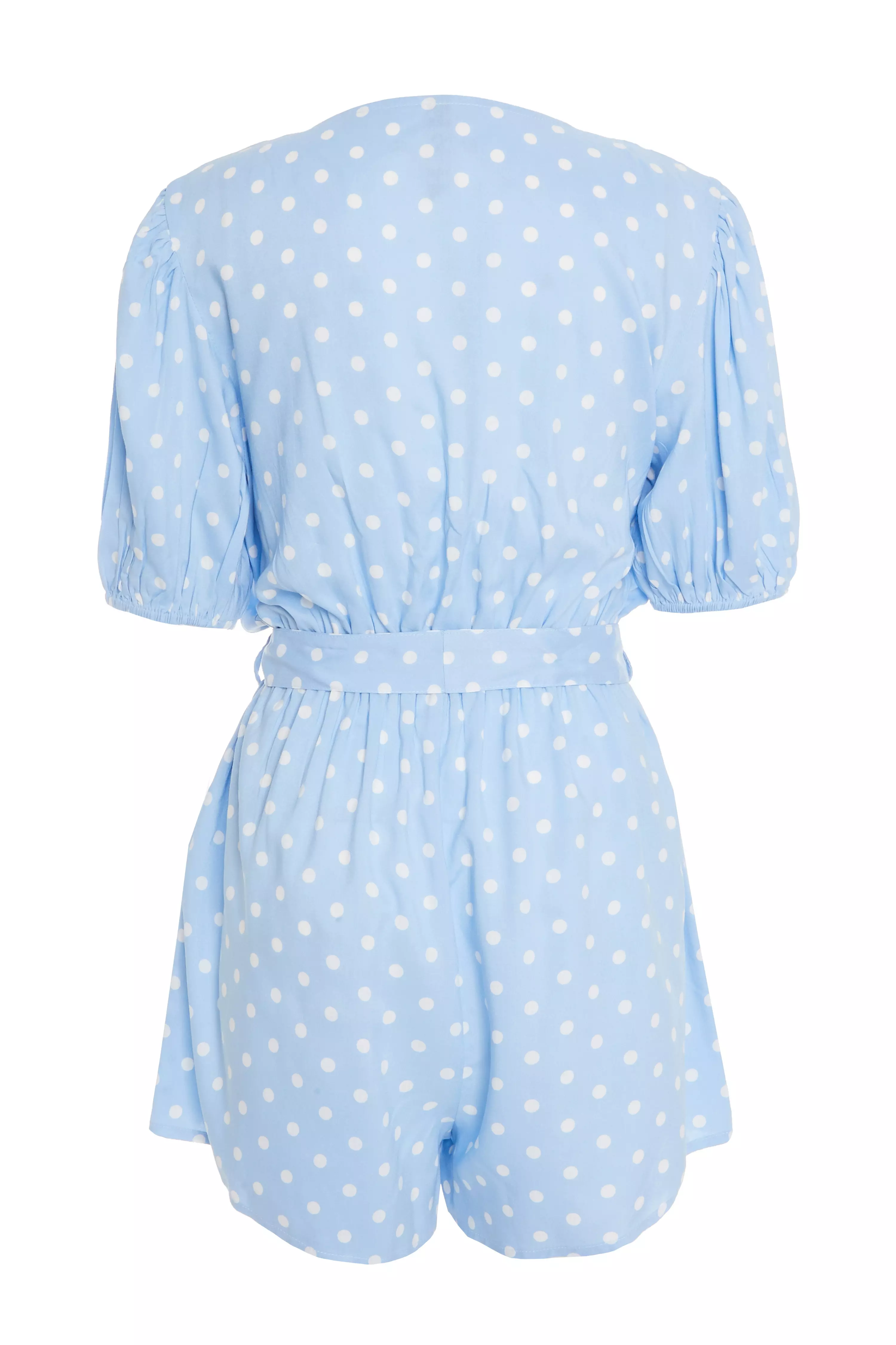 Blue Polka Dot Playsuit