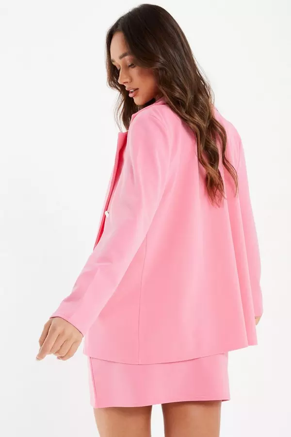 Pink Buttoned Blazer