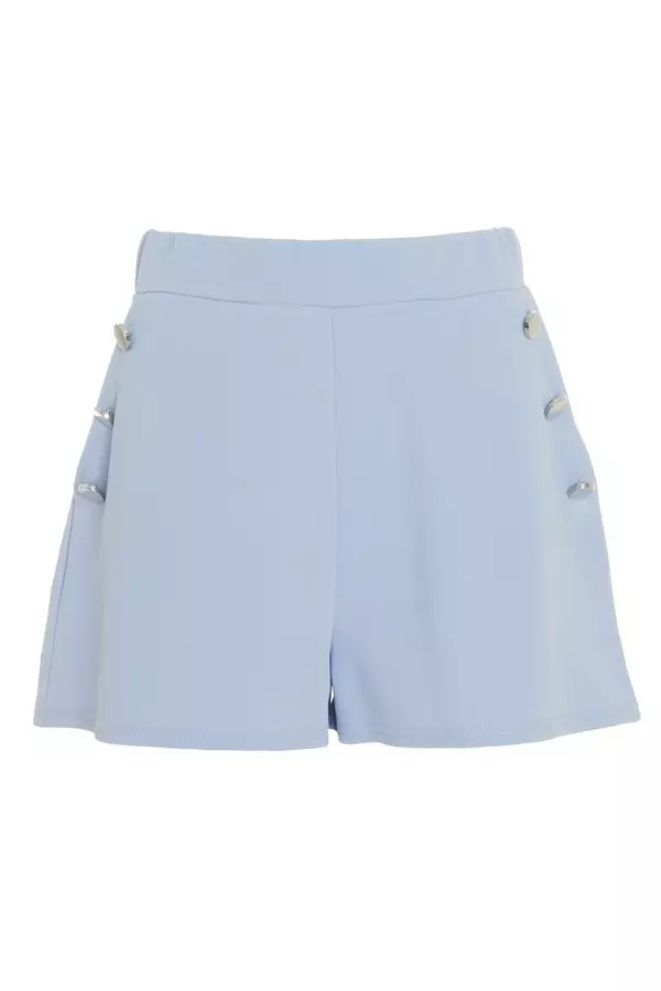 Light Blue High Waist Shorts