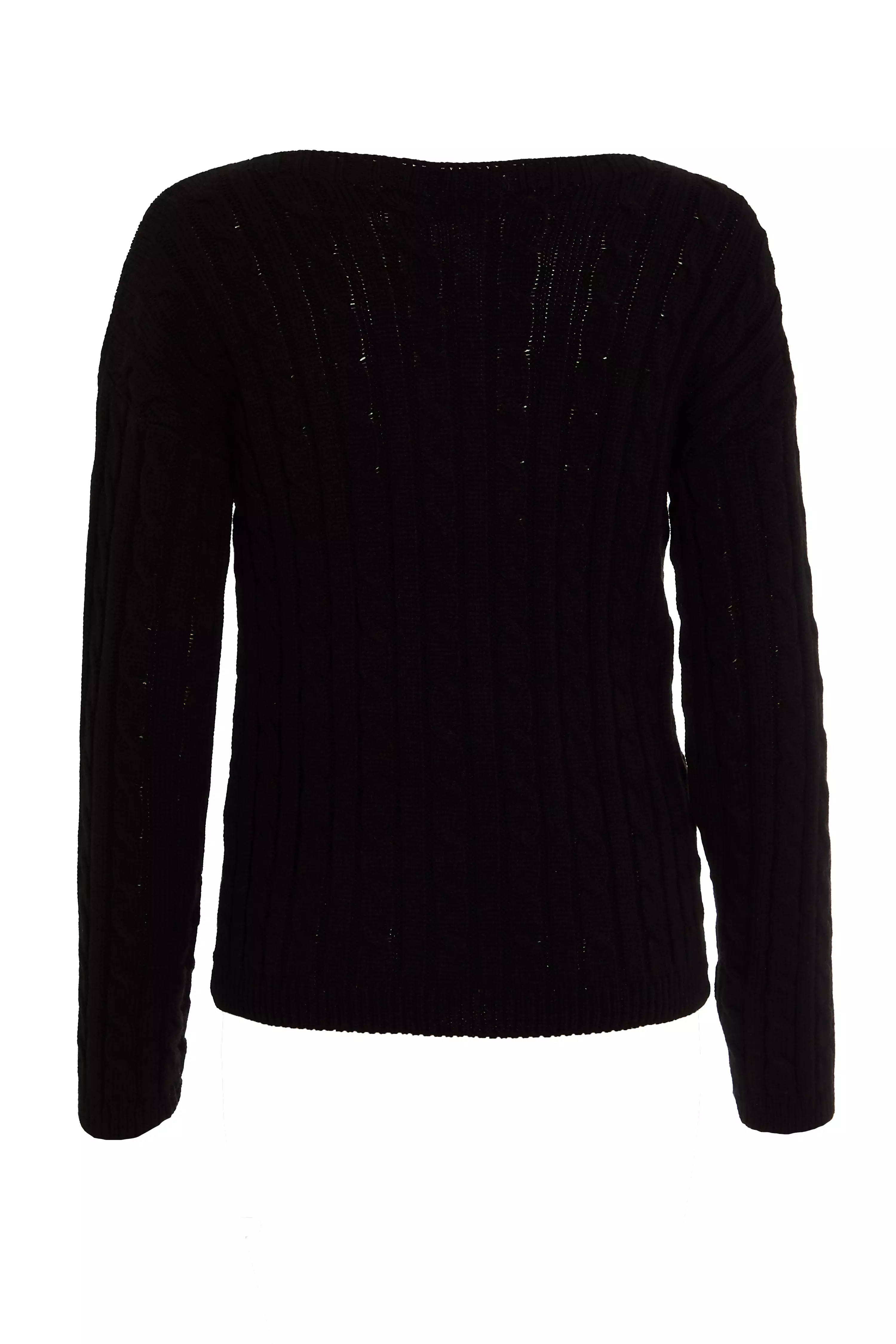 Black Cable Knit Jumper