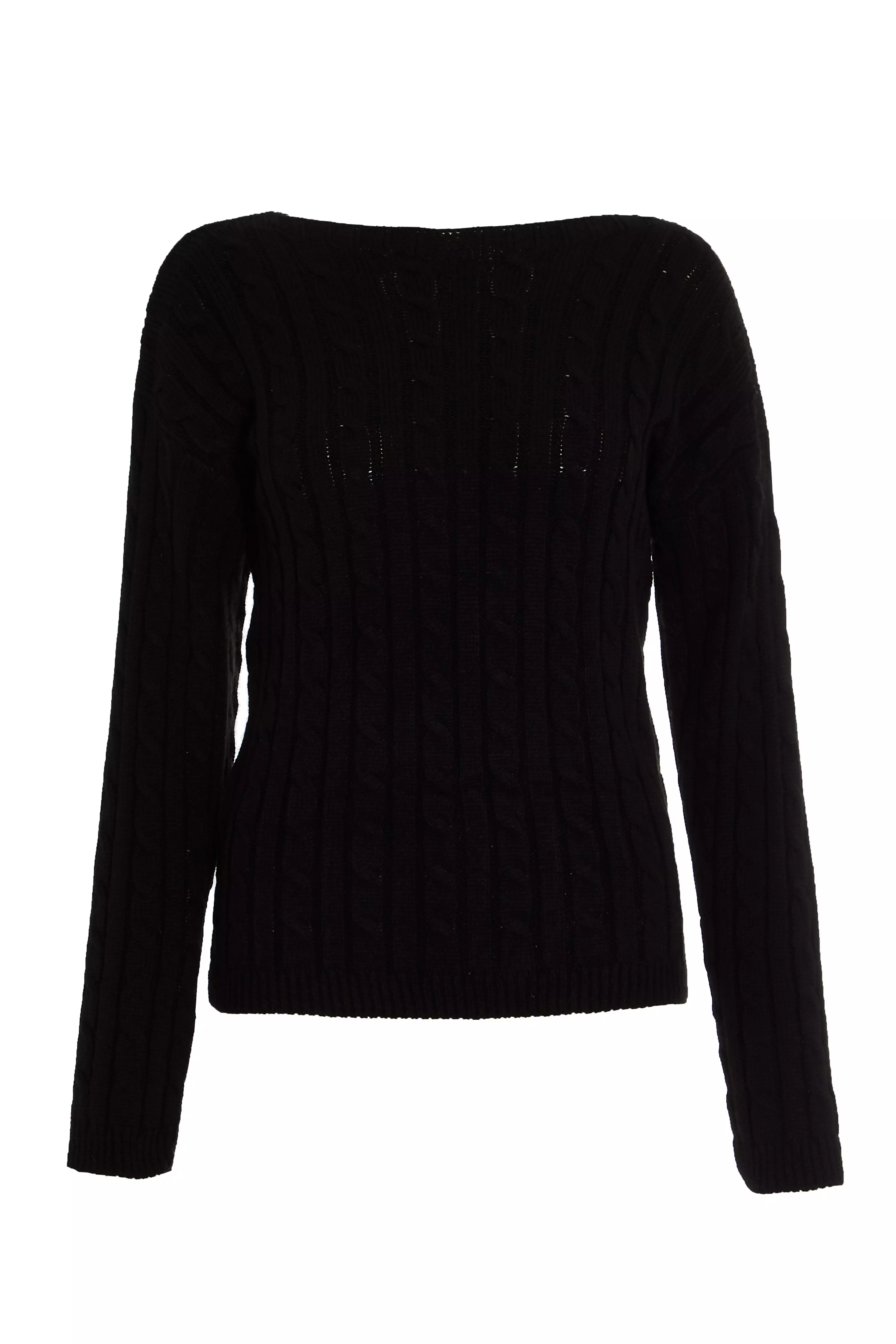 Black Cable Knit Jumper