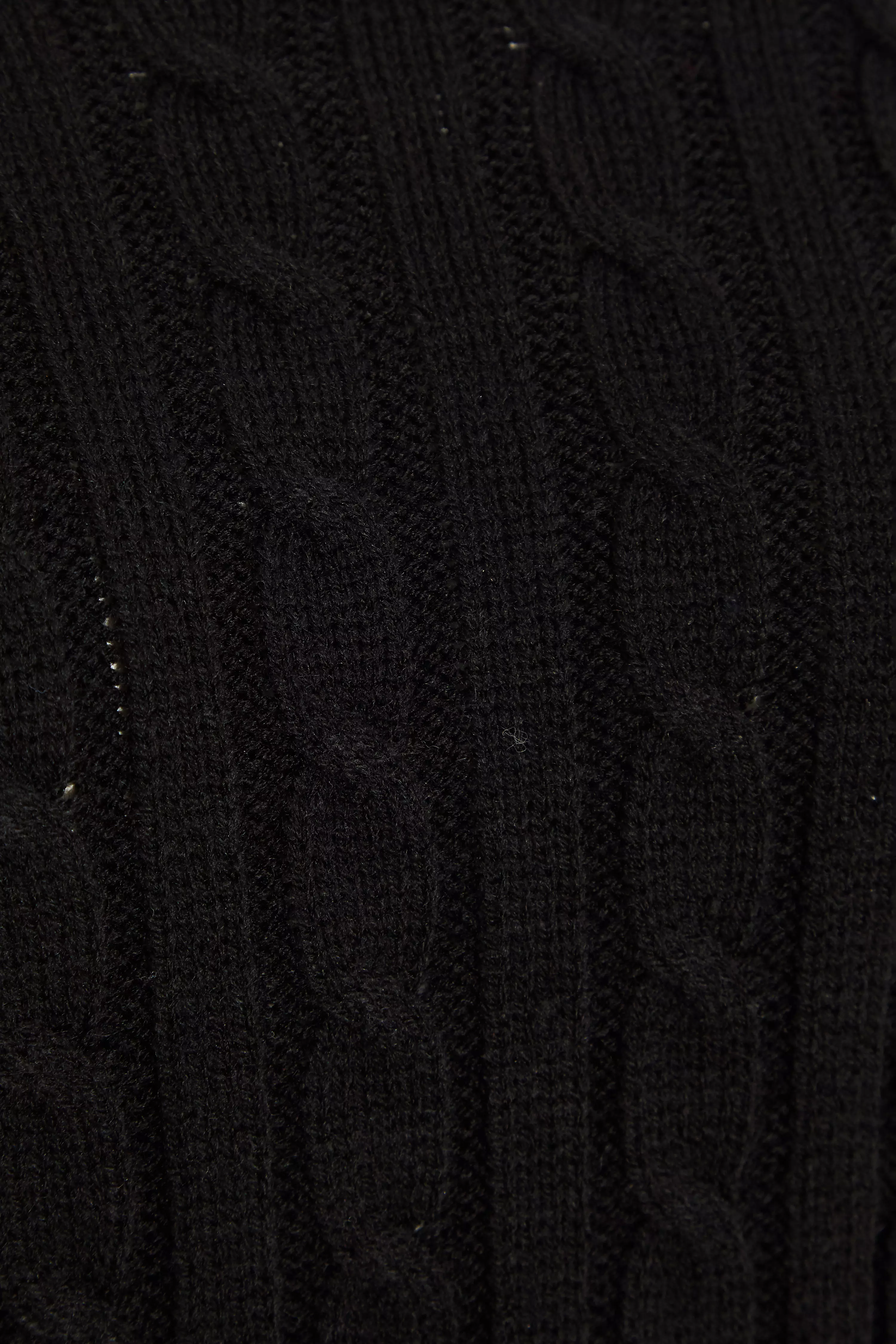 Black Cable Knit Jumper