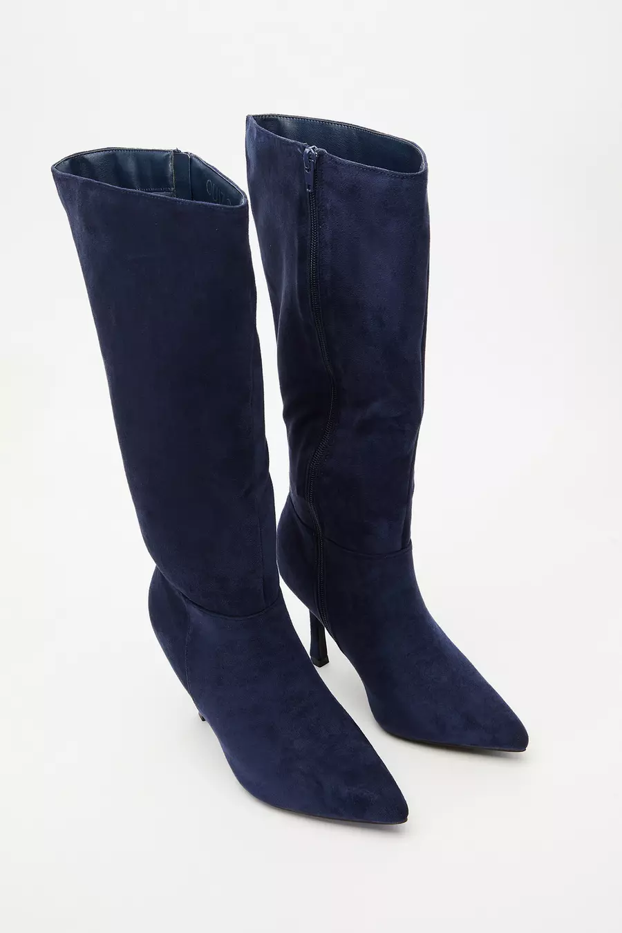 Navy suede knee high boots womens on sale