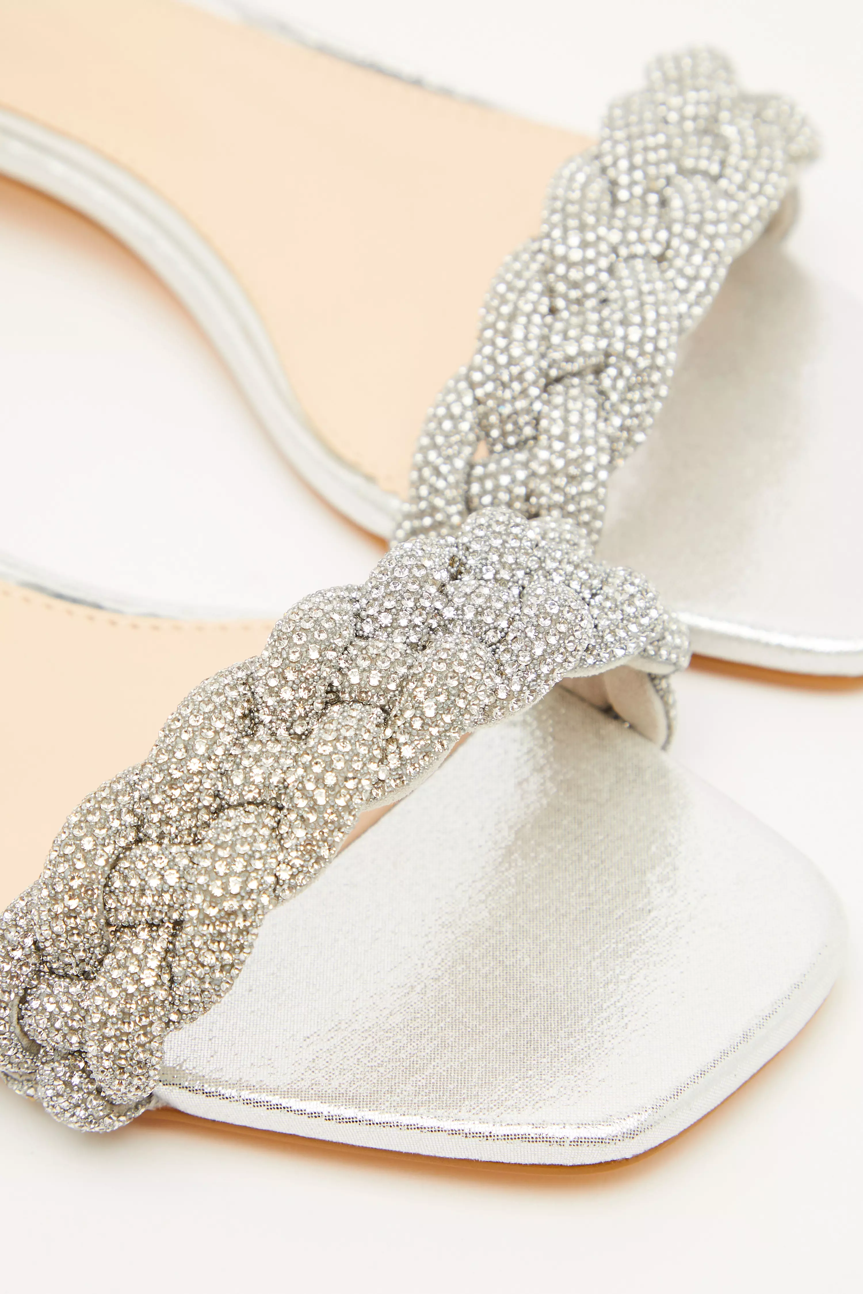 Flat silver sandals cheap for wedding