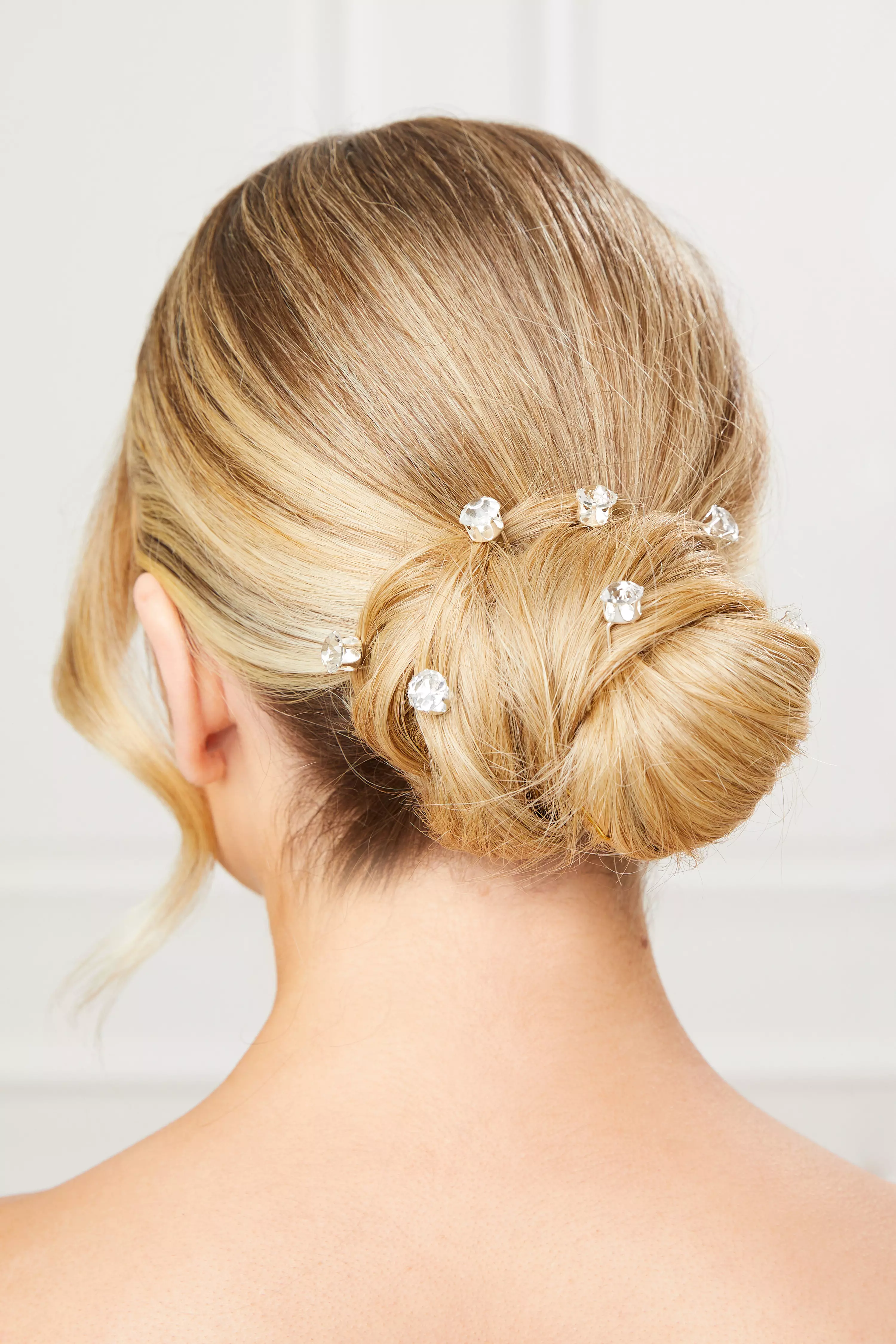 Silver Diamante Hair Pins