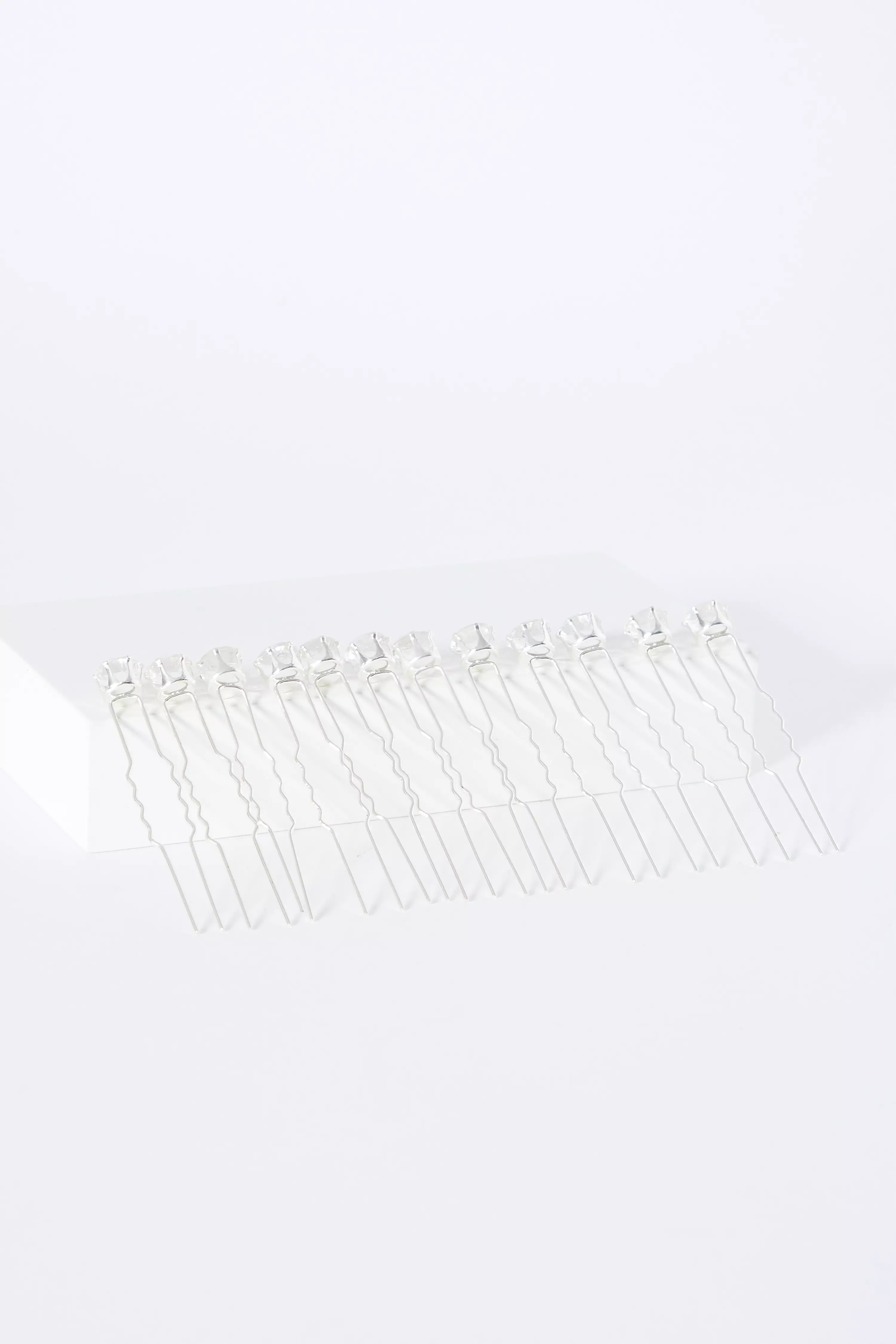 Silver Diamante Hair Pins