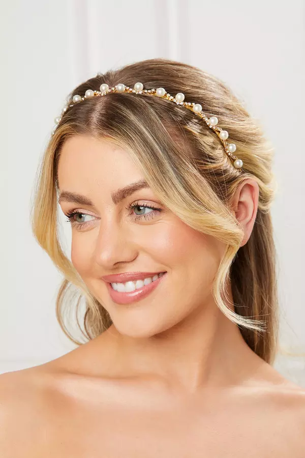 Gold Diamante Swirl Headband