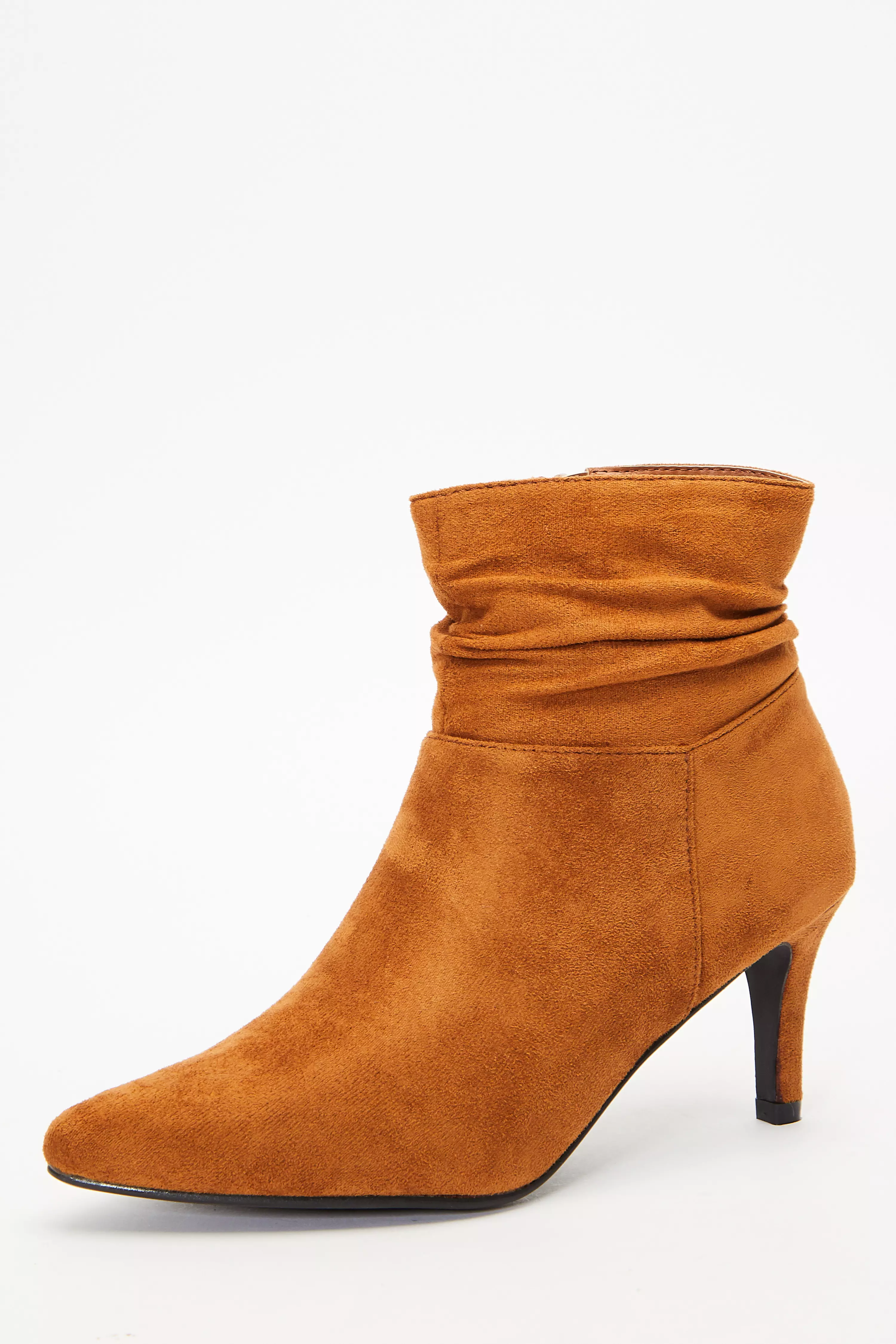 Tan sales ruched boots