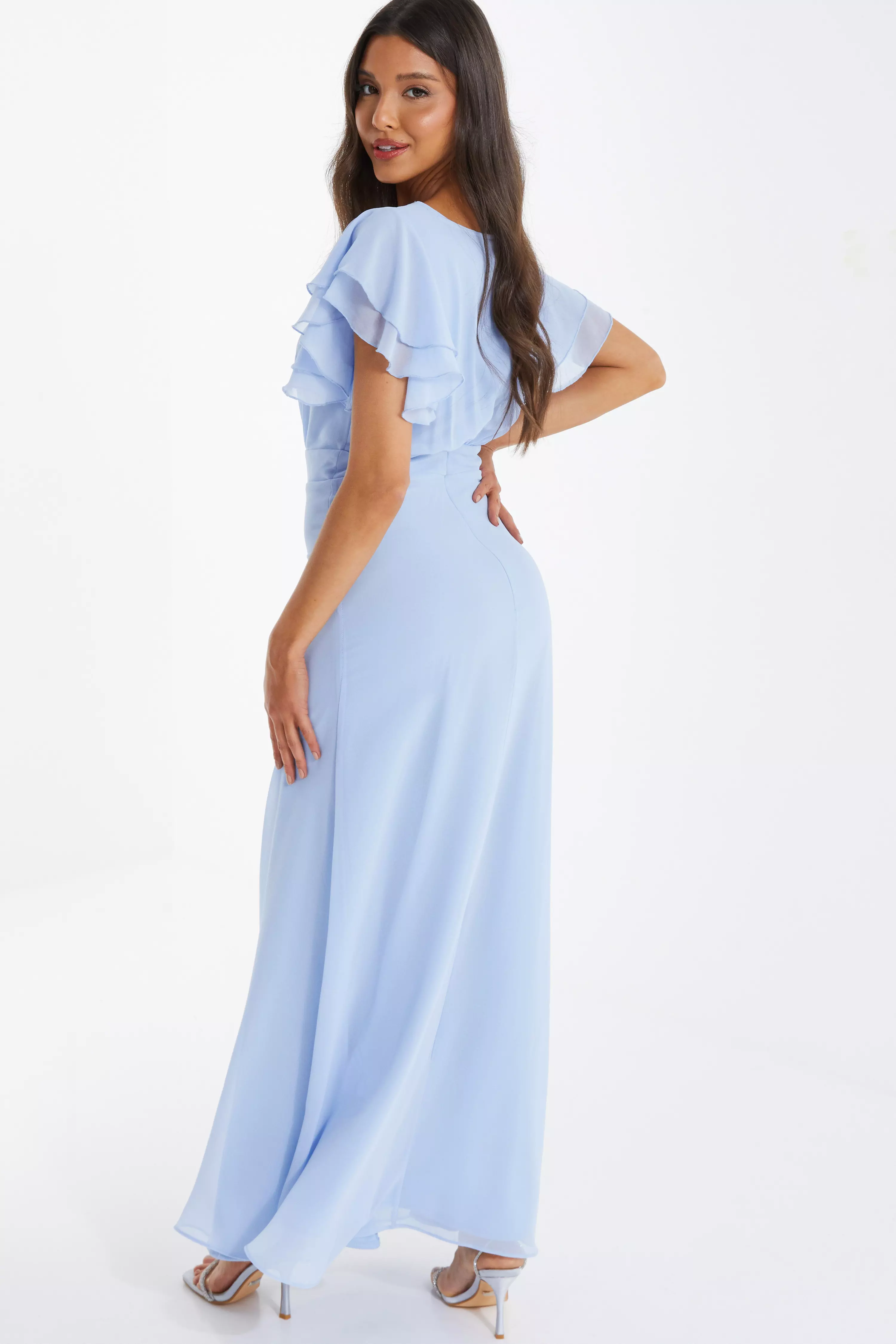 Baby blue 2024 maxi dress uk