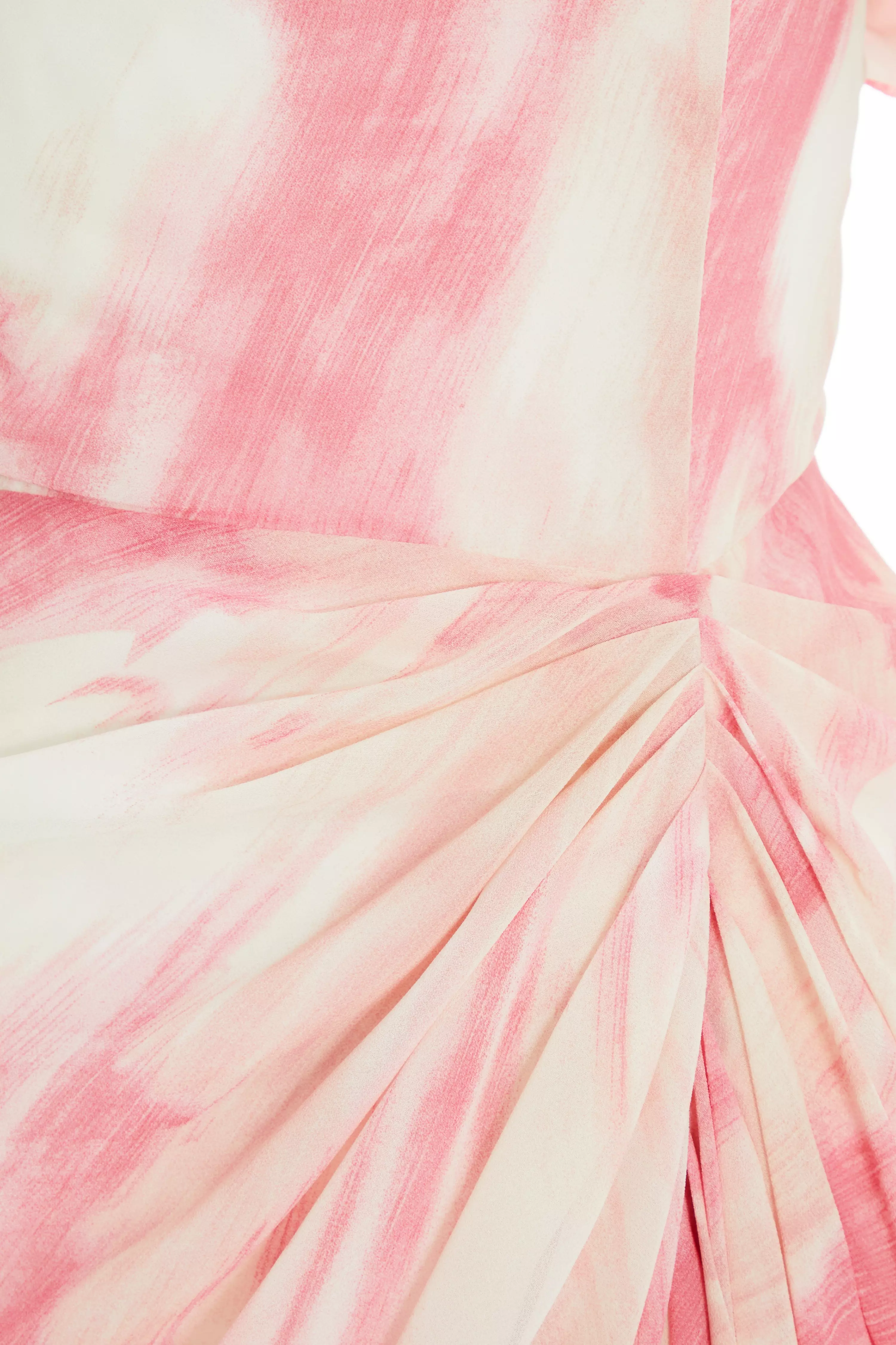 Pink Brush Stroke Midi Dress