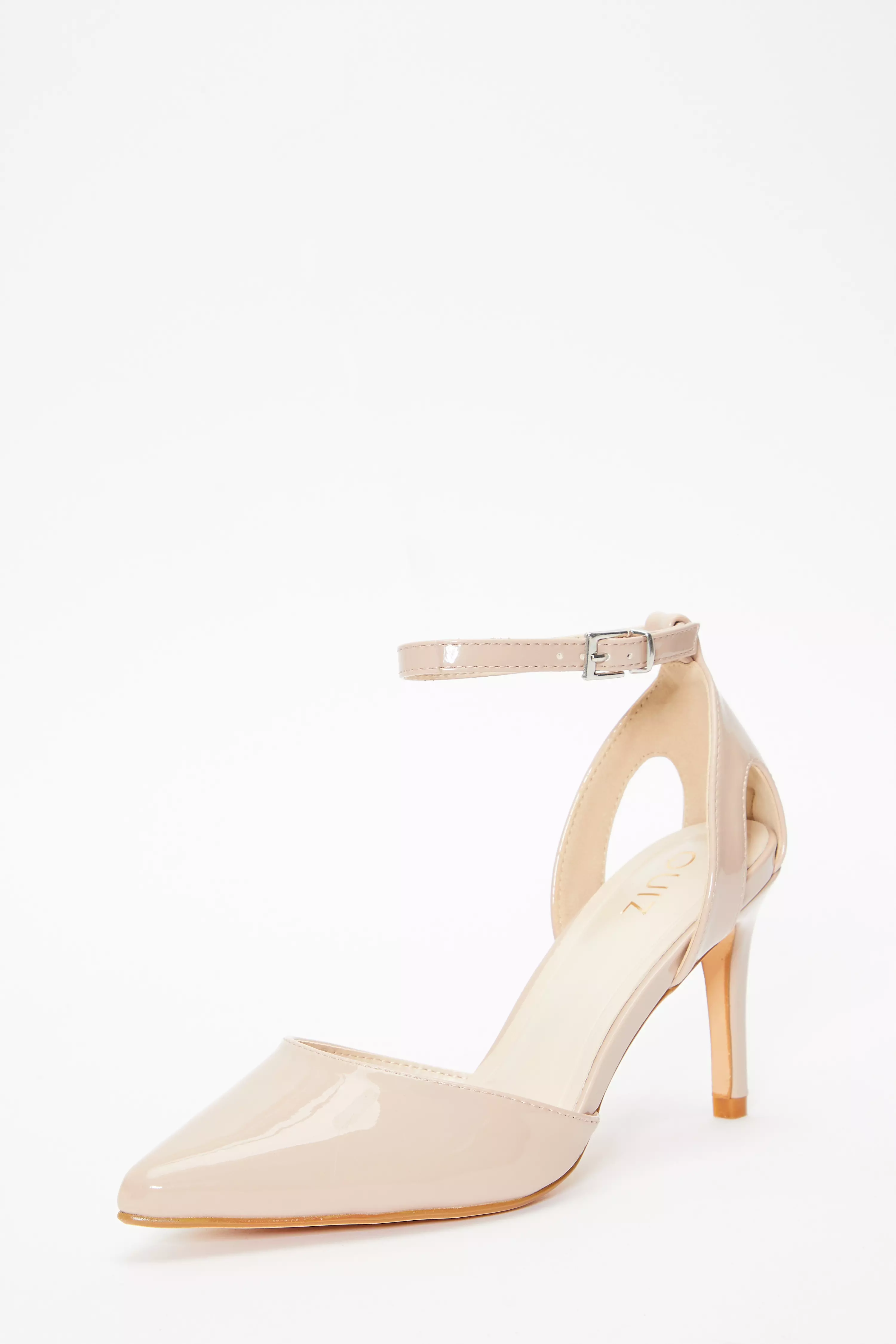 Nude Patent Court Heels