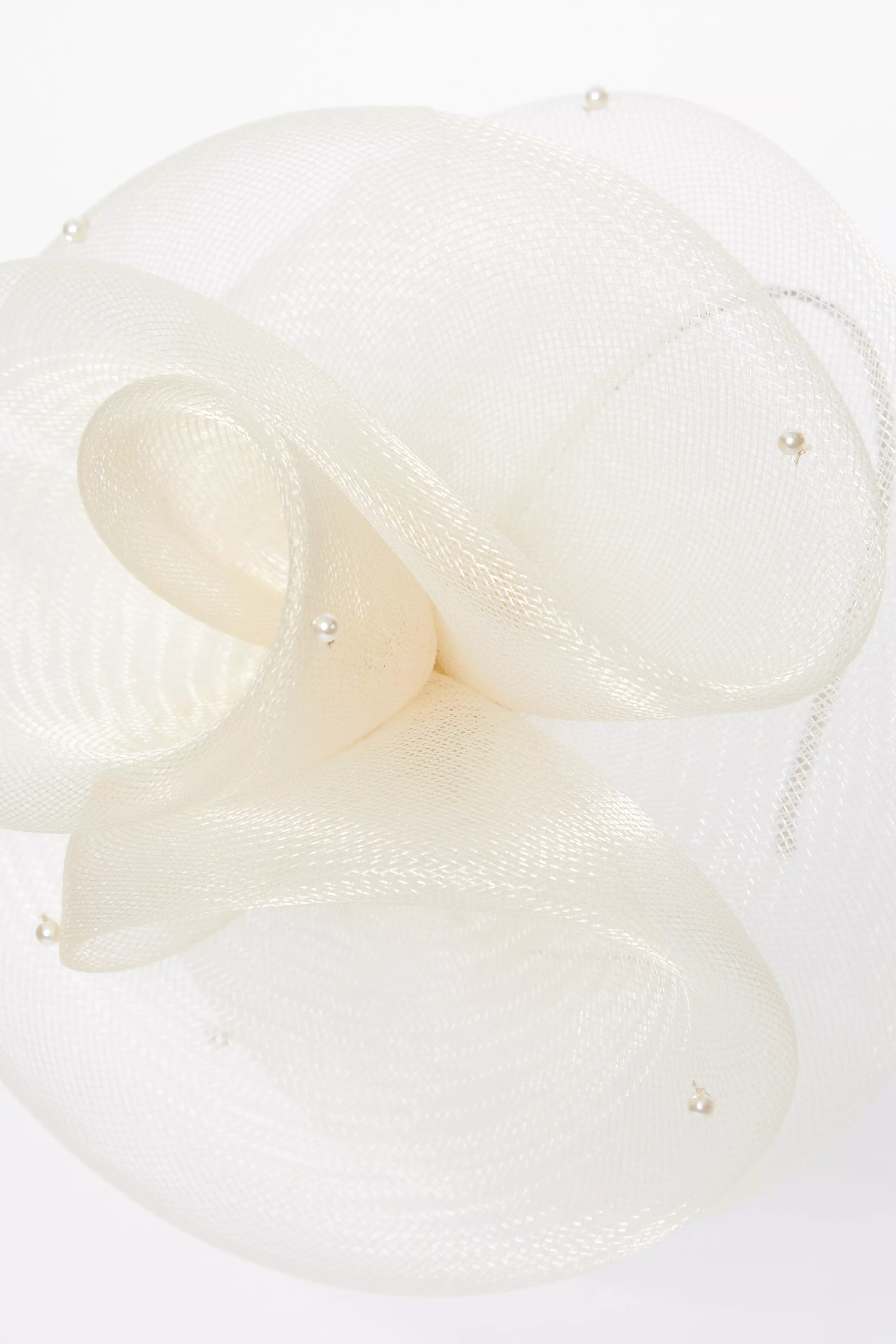 Champagne Swirl Pearl Headband Fascinator