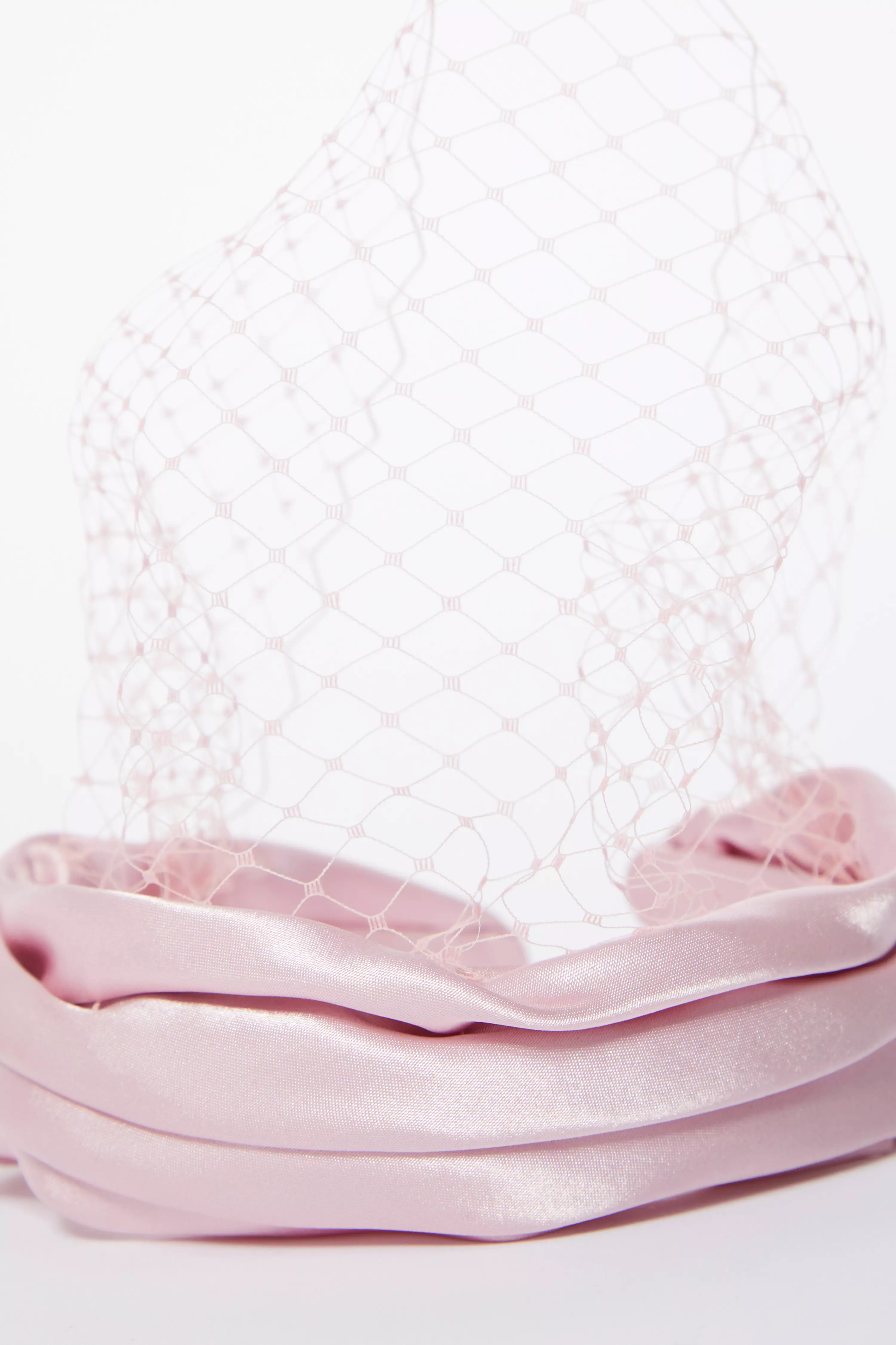 Pink Satin Mesh Headband