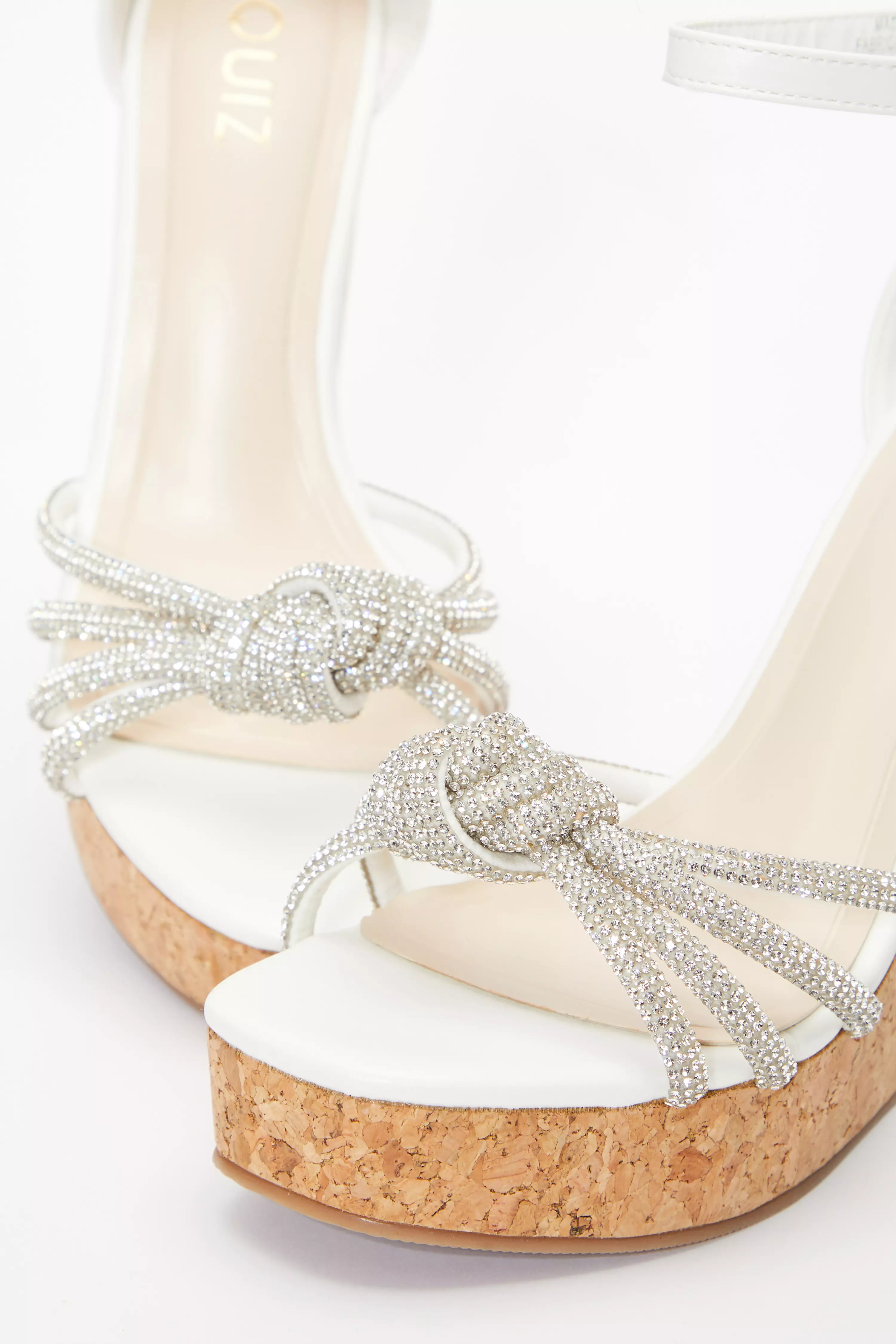 White store diamante wedges