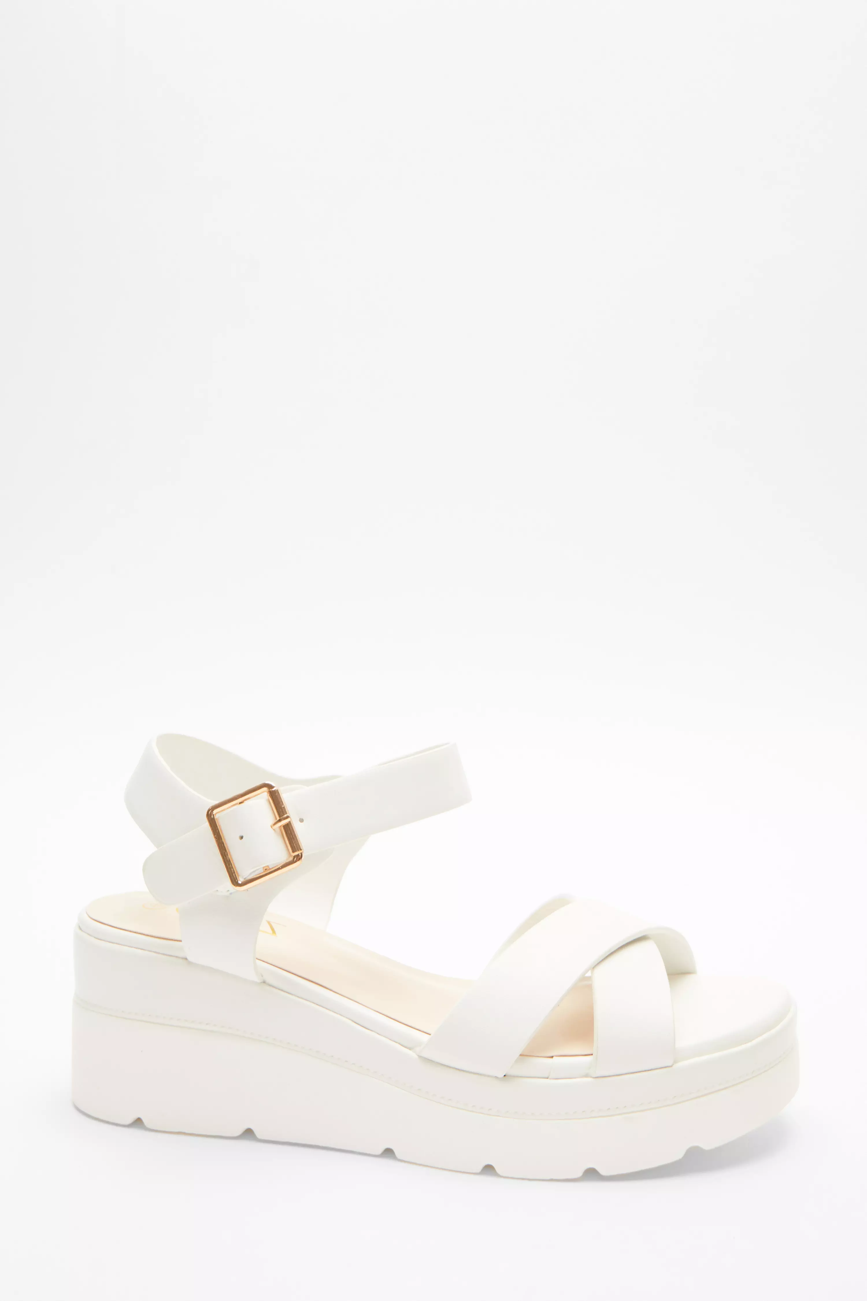 White best sale chunky wedges