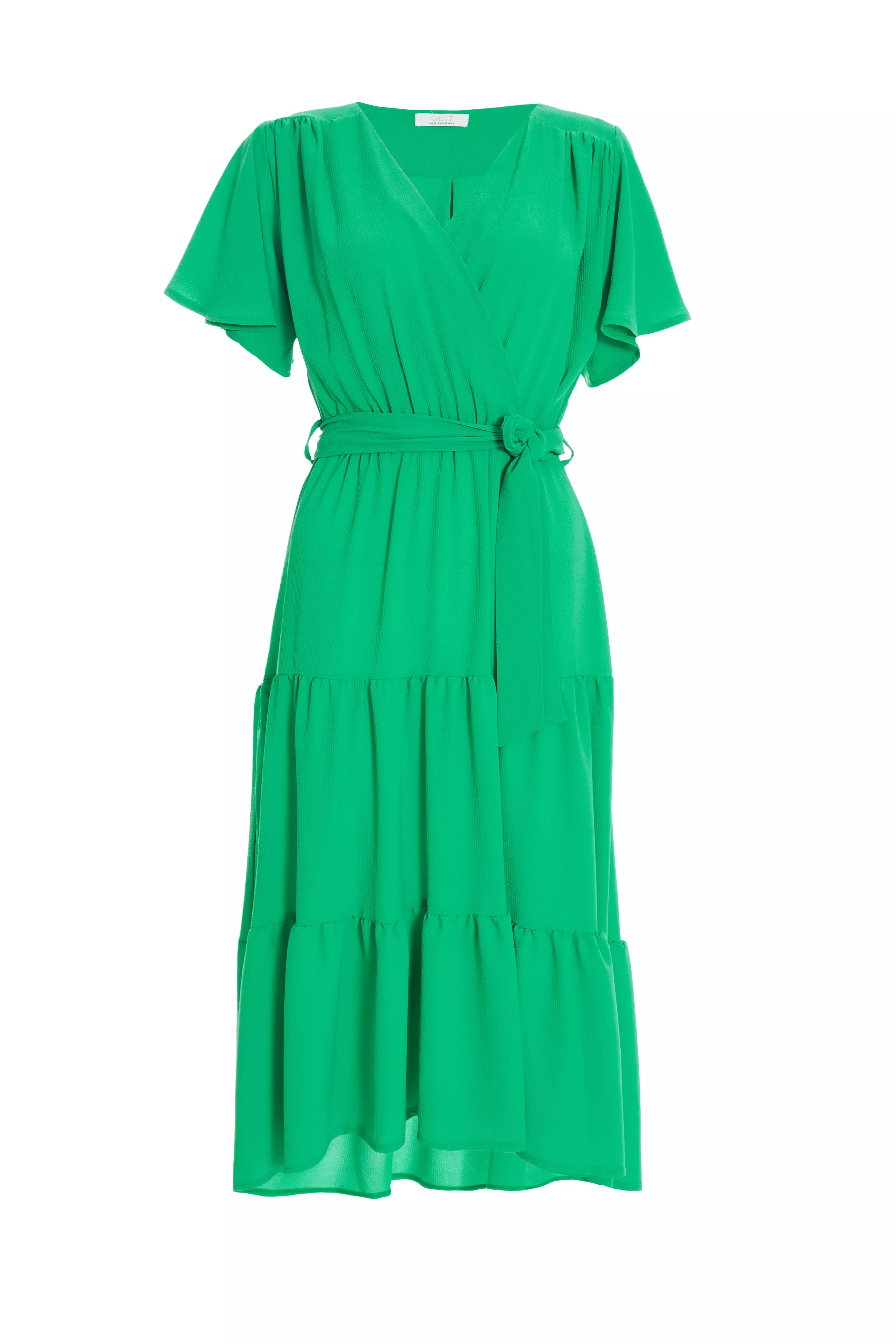 Jade Green Dip Hem Midi Dress