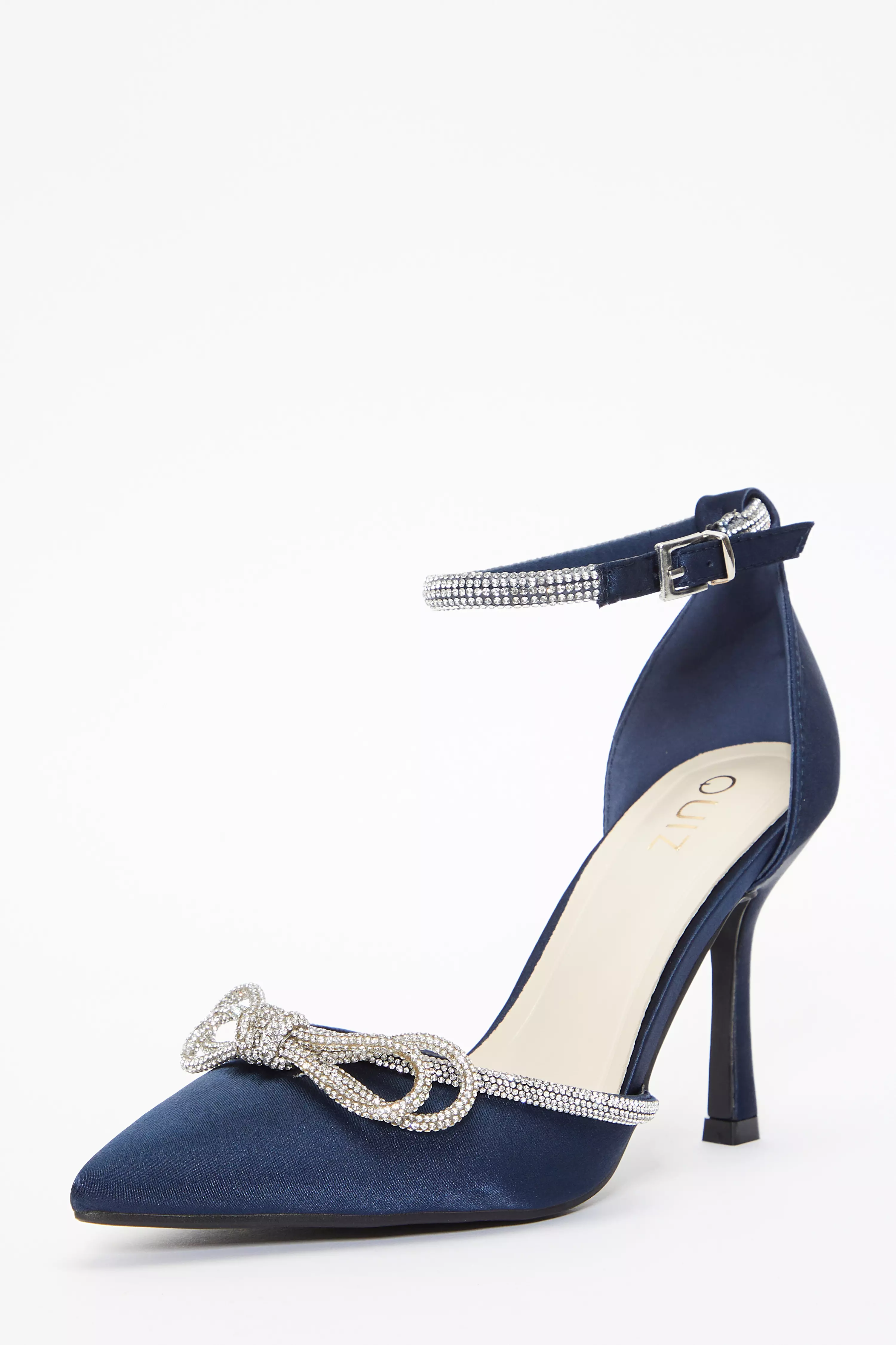 Navy and silver clearance heels