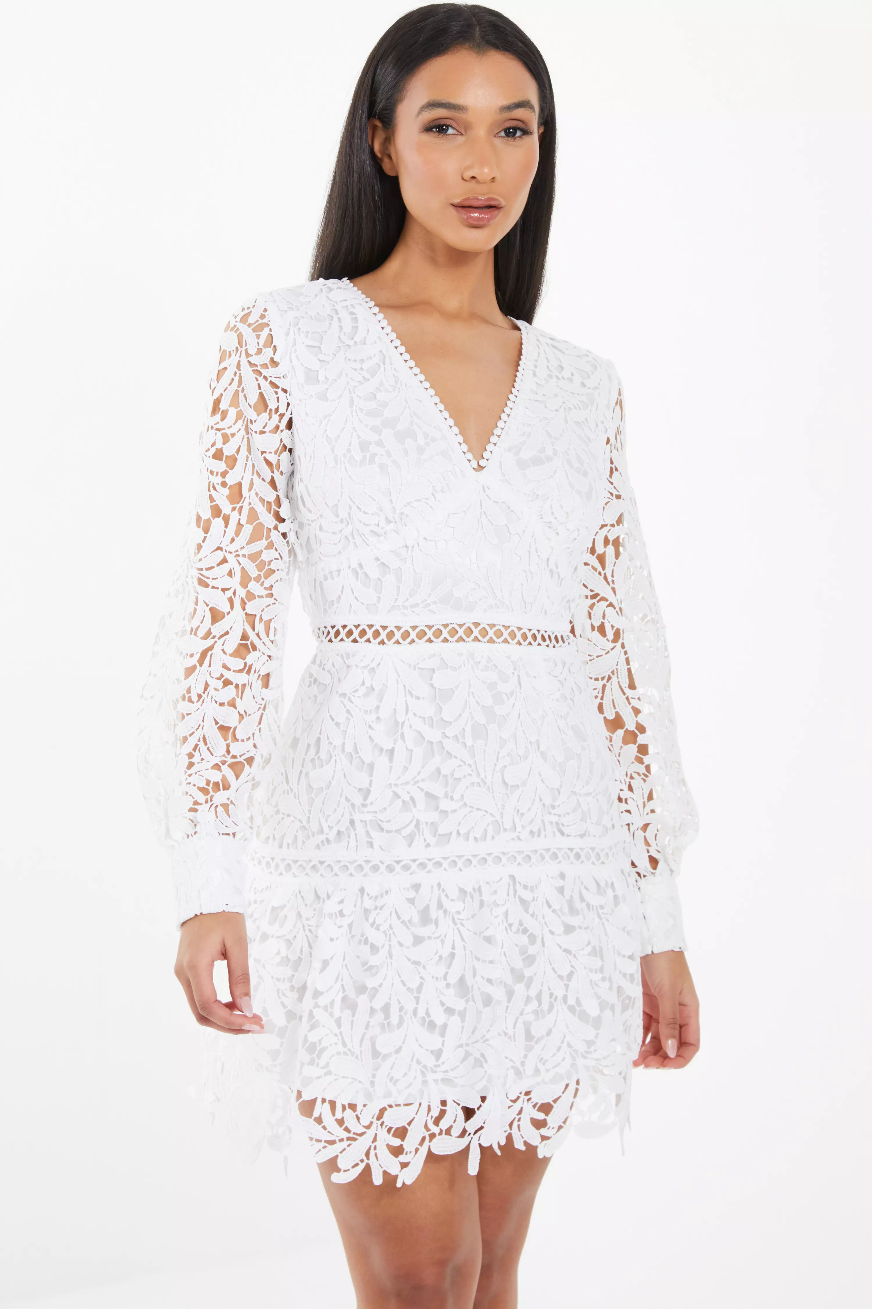 White lace 2025 skater dress uk