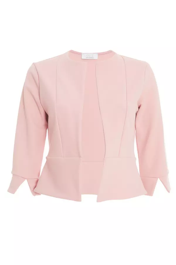 Pink Split Sleeve Crop Jacket