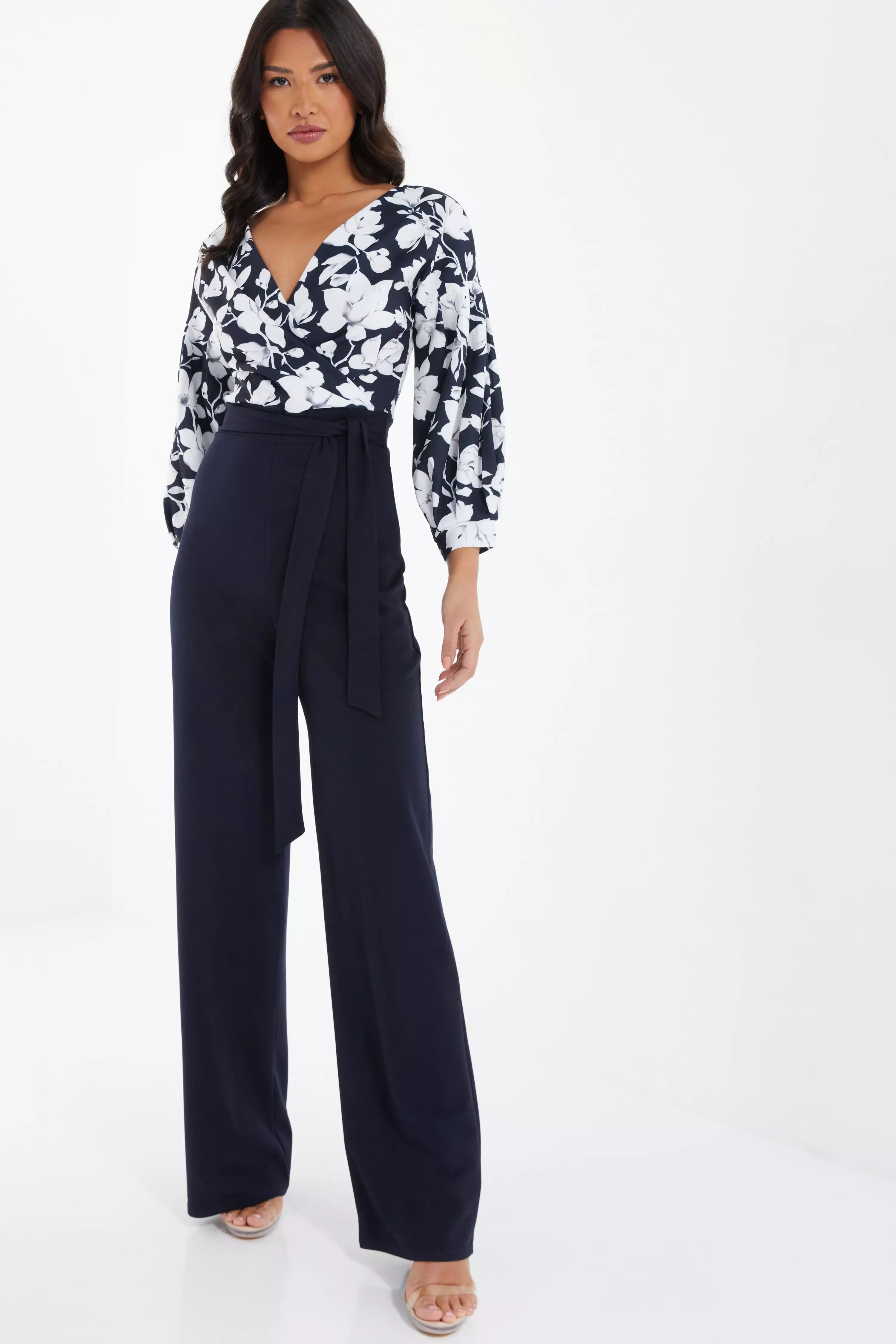 Navy store palazzo jumpsuit