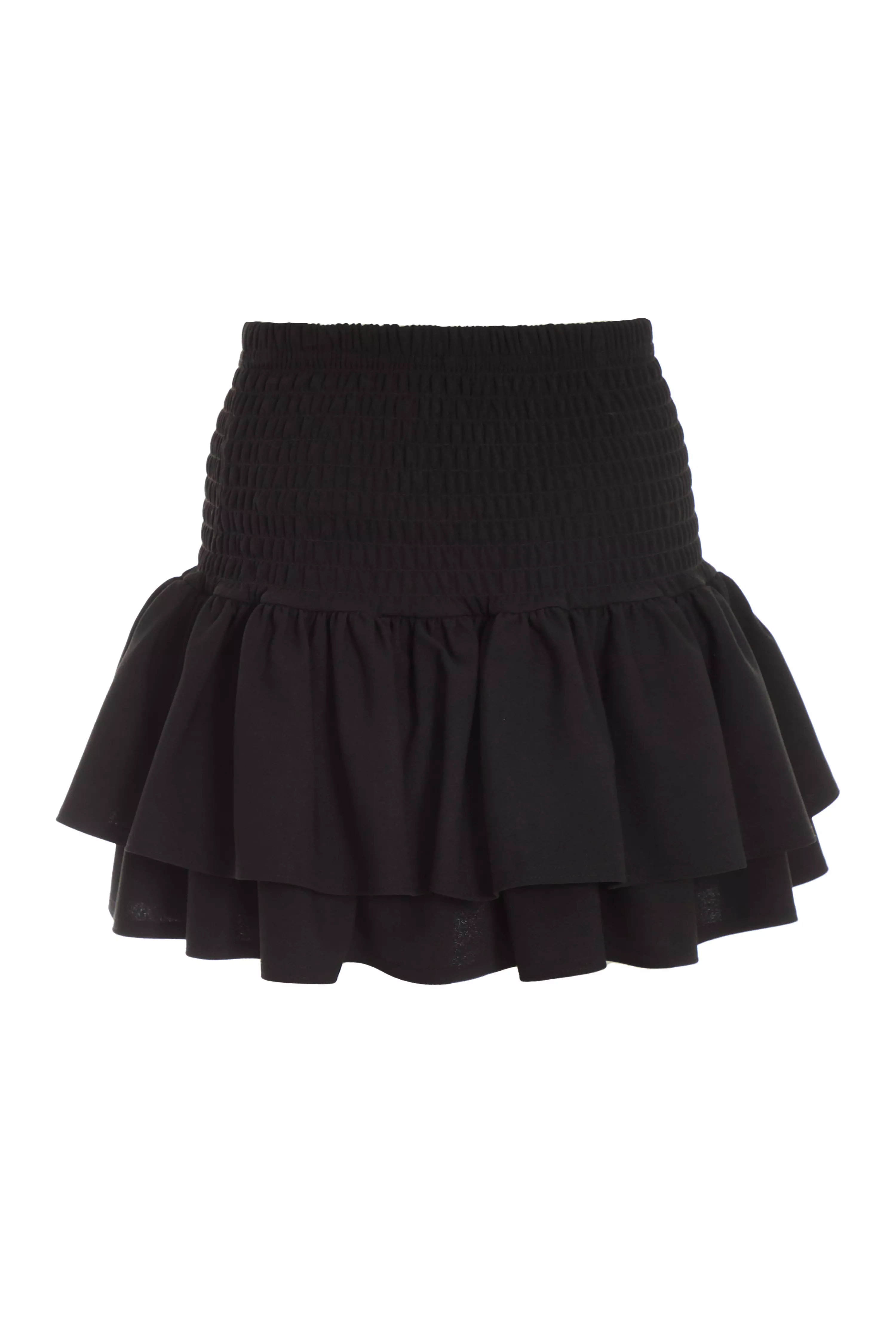 Black Frill Mini Skirt